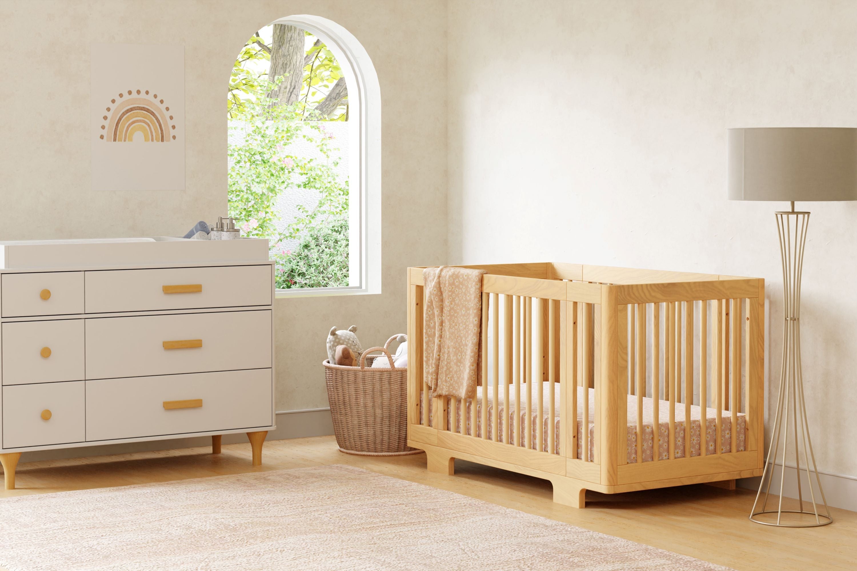 babyletto yuzu convertible cot in nursery