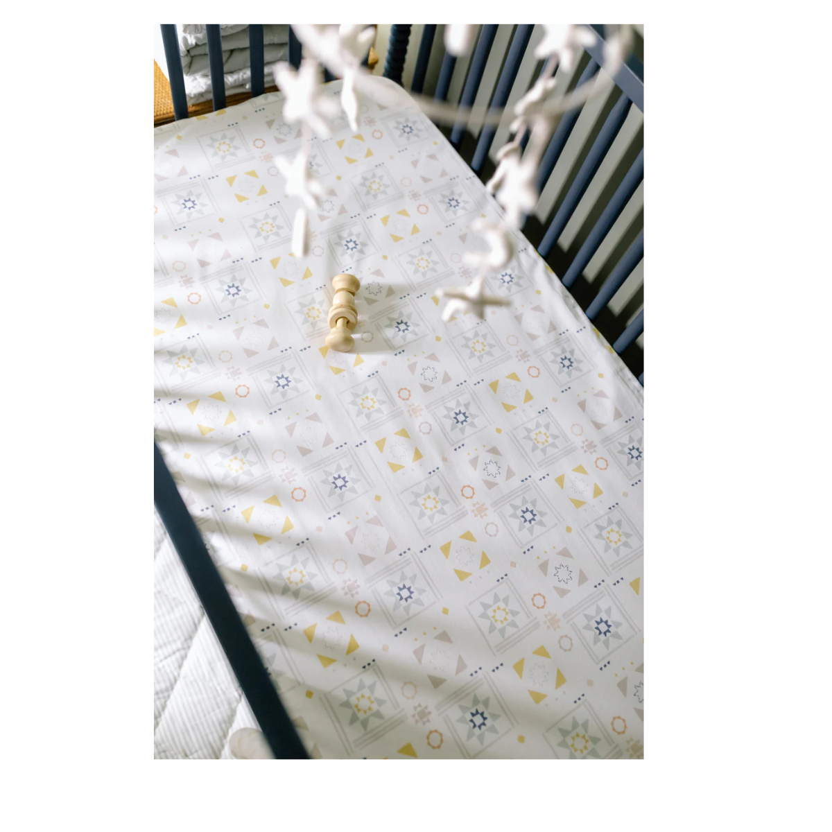 Pehr Patchwork Organic Cotton Crib Sheet