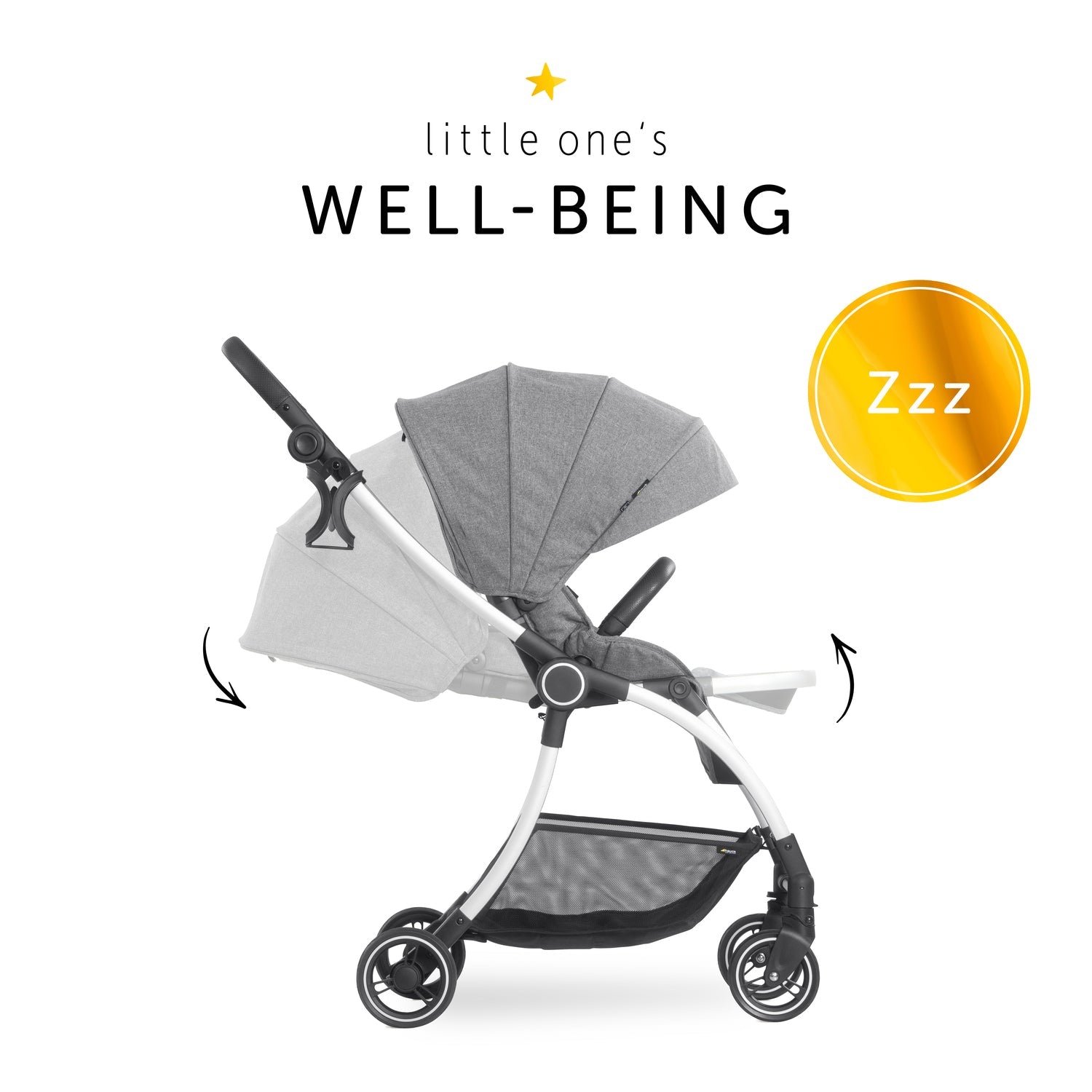 Hauck Eagle Colibri Lightweight City Stroller Grey#color_grey-melange