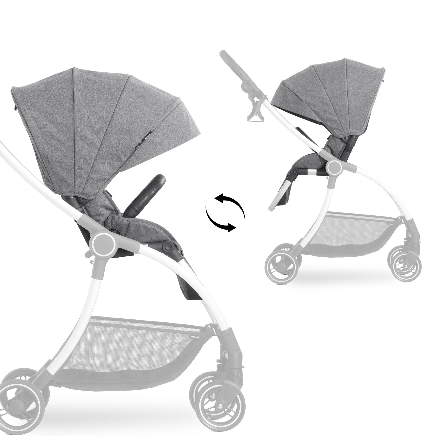 Hauck Eagle Colibri Lightweight City Stroller Grey#color_grey-melange