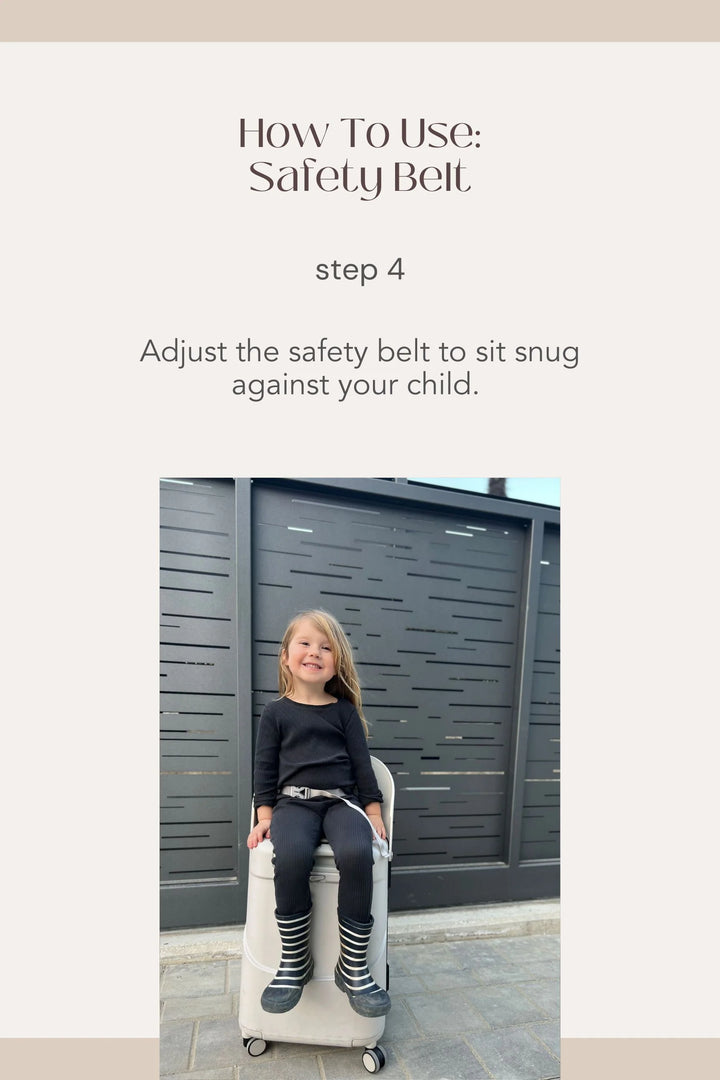 miamily luggage instructions on safety belt