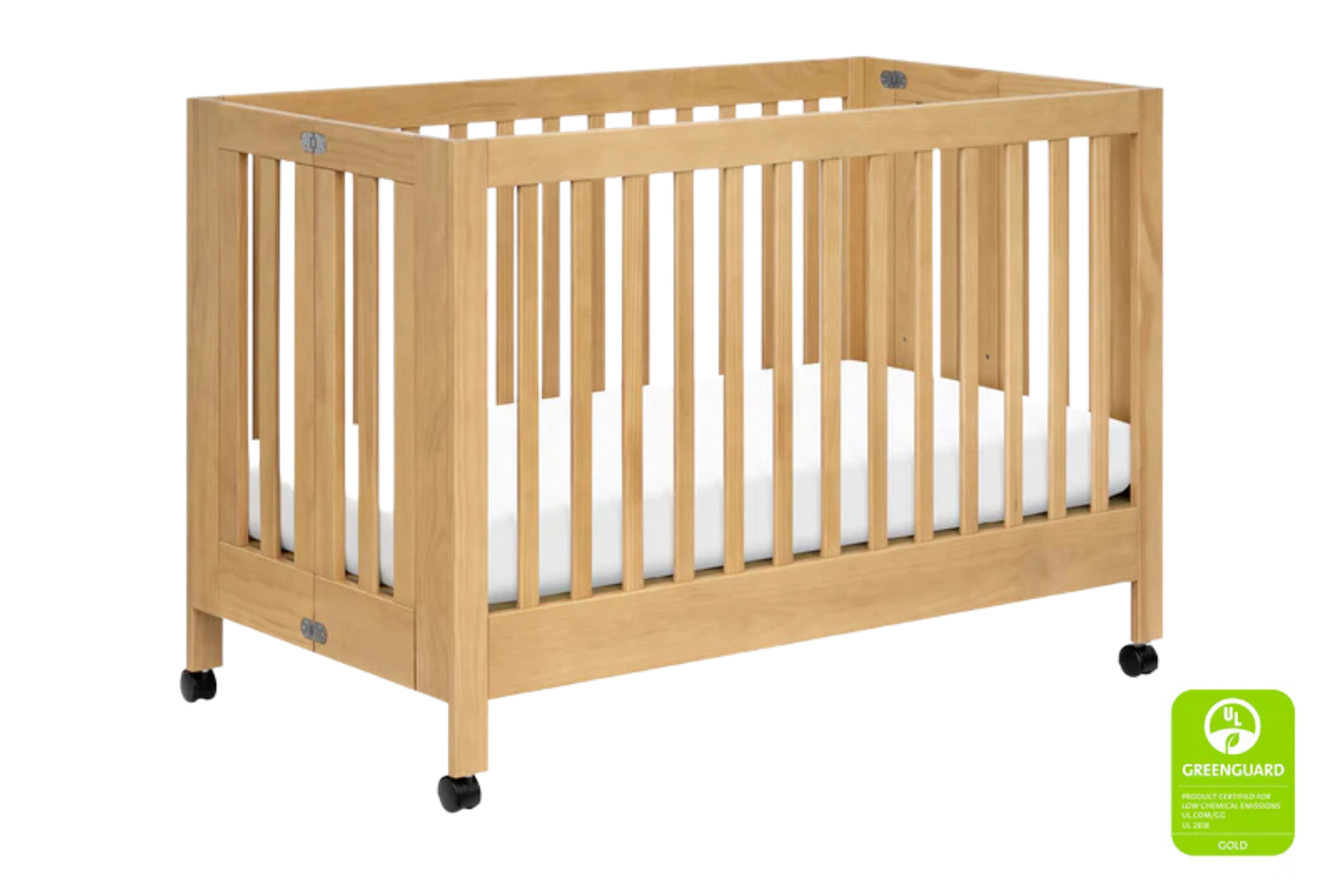 Babyletto Maki 3-in-1 Convertible Crib Honey#color_honey