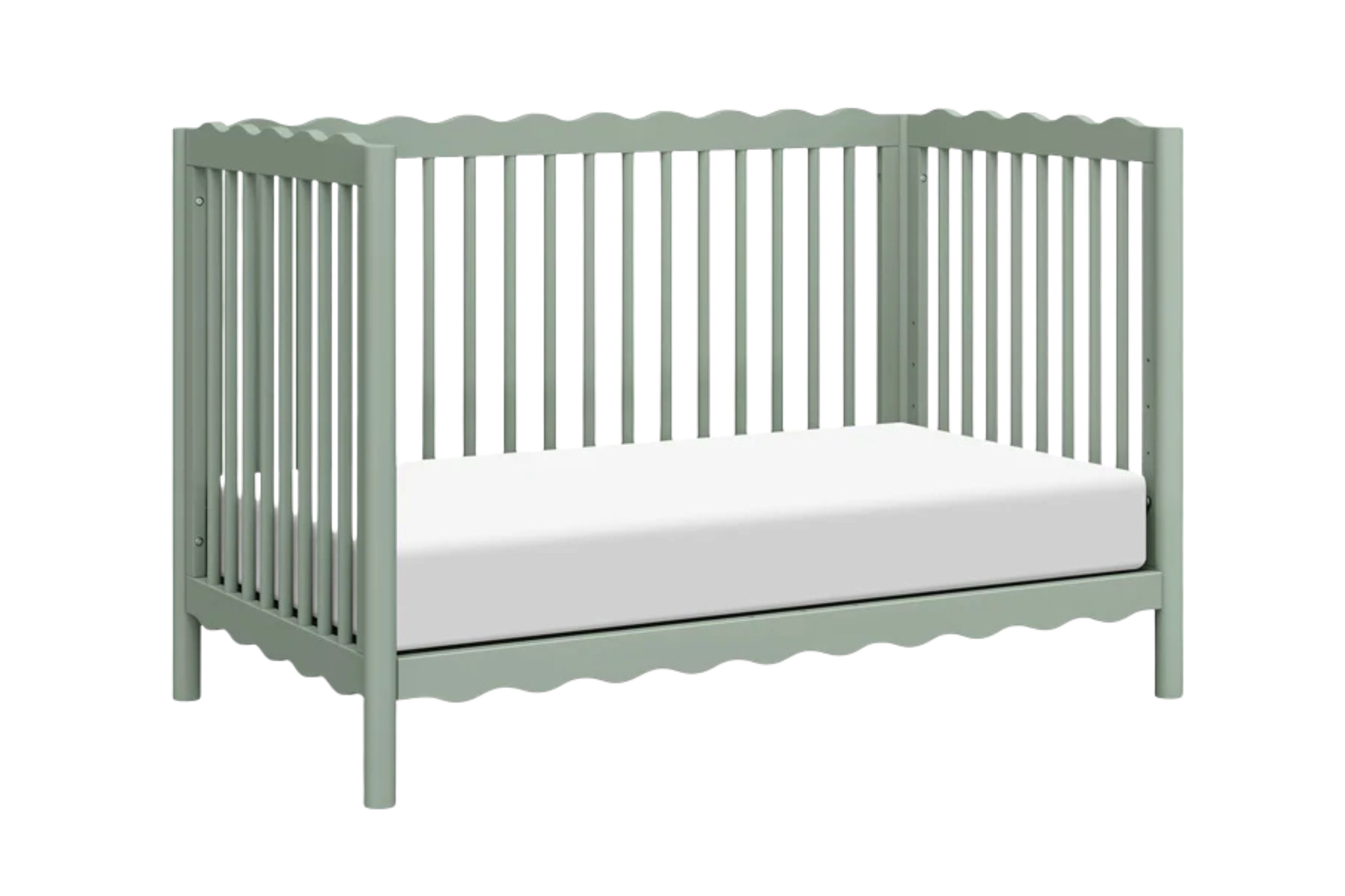 babyletto swell convertible crib in day bed conversion light sage#color_light-sage