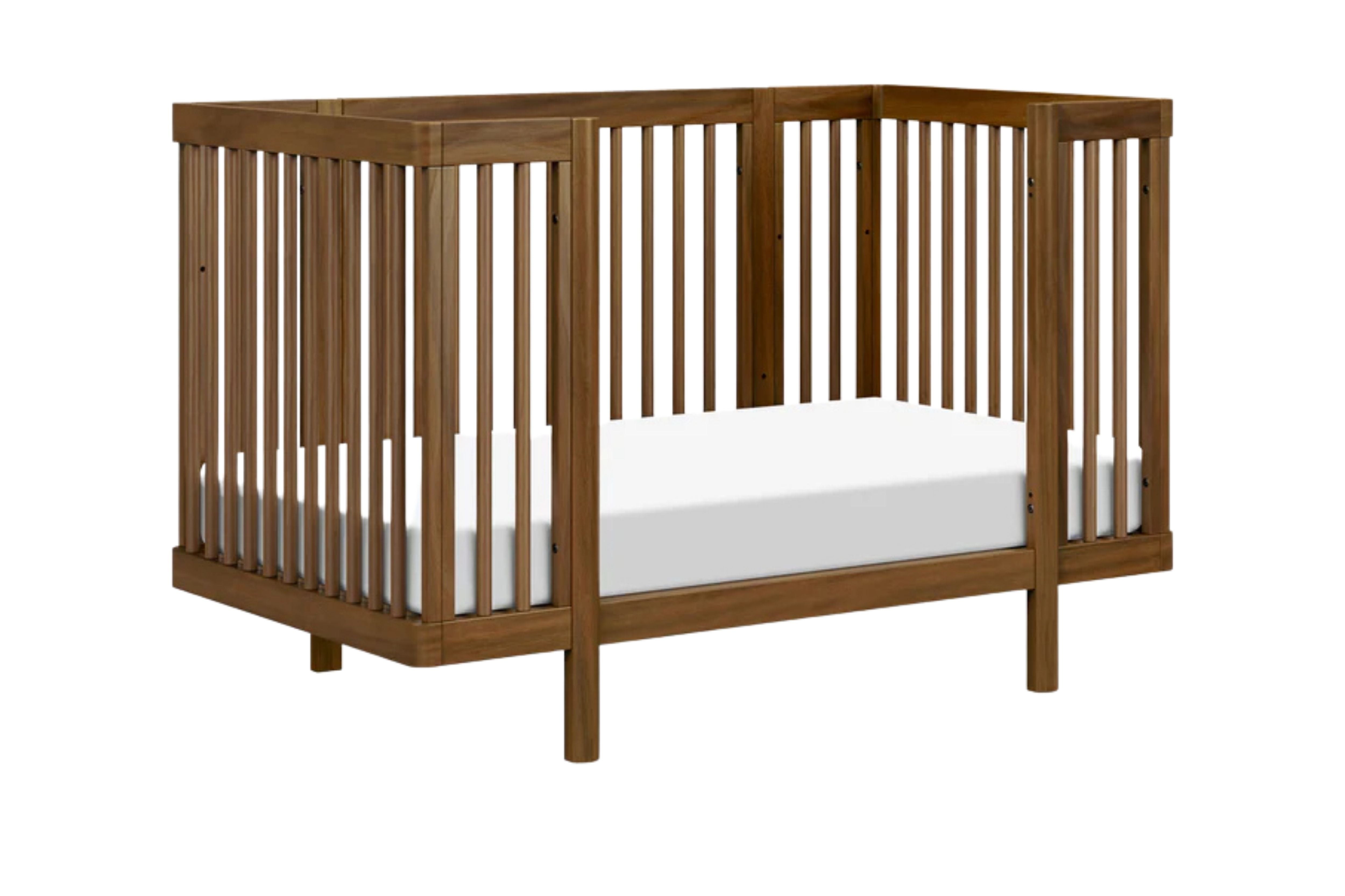 Babyletto natural walnut pogo 8-in-1-convertible crib toddler bed configuration#color_walnut