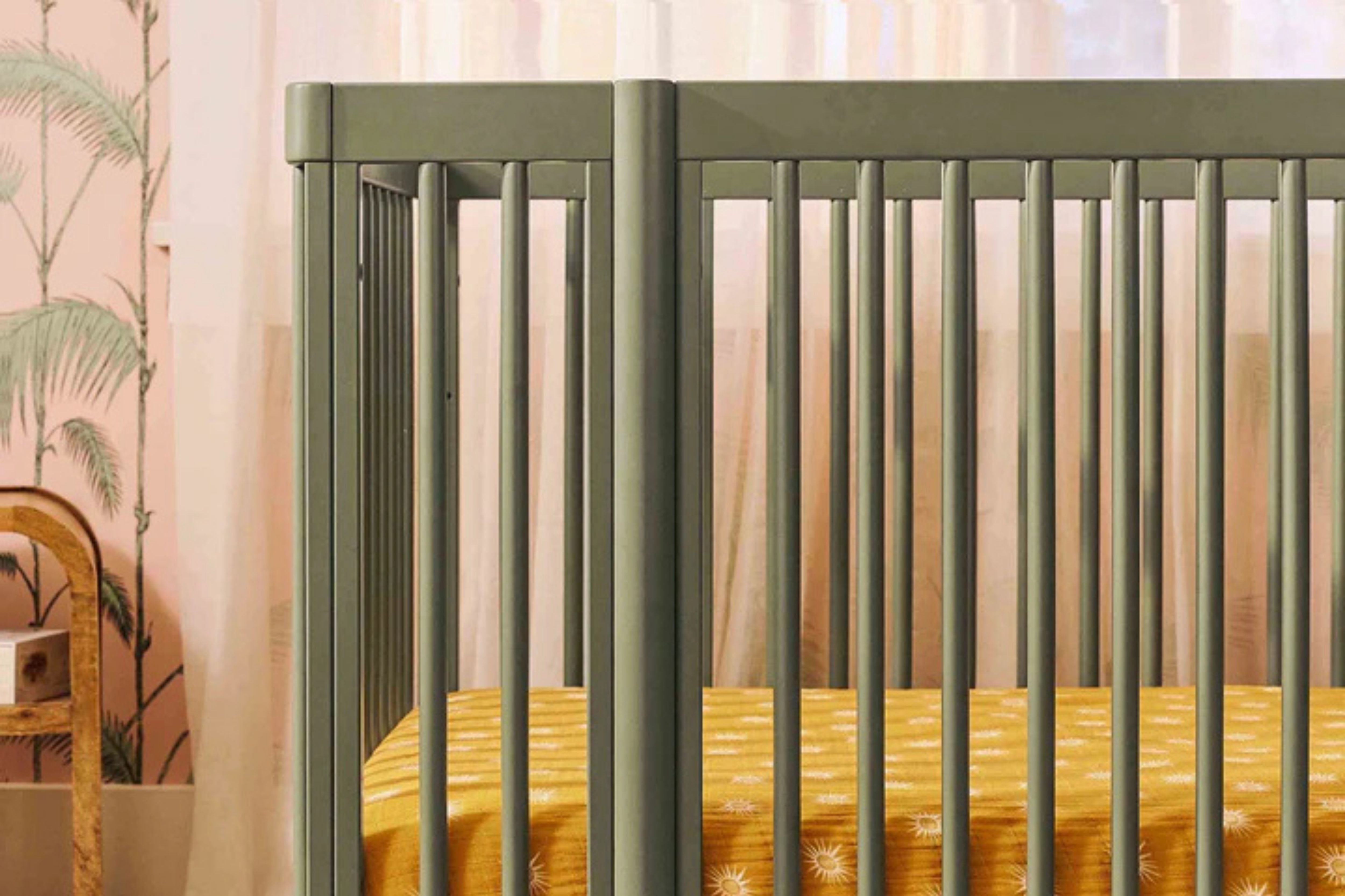 Babyletto olive pogo 8-in-1-convertible crib zoom in to details#color_olive