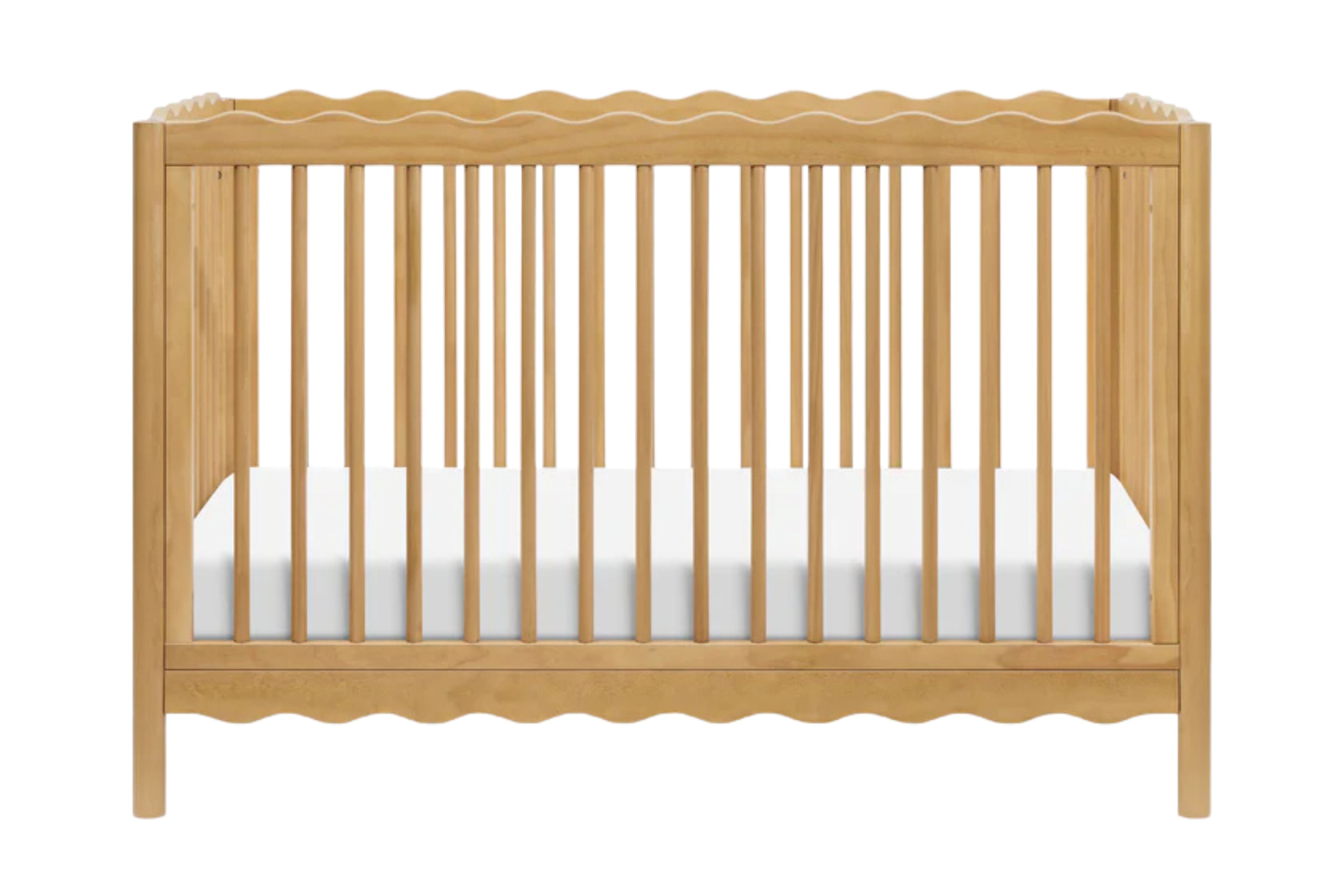 babyletto swell convertible crib honey front view#color_honey