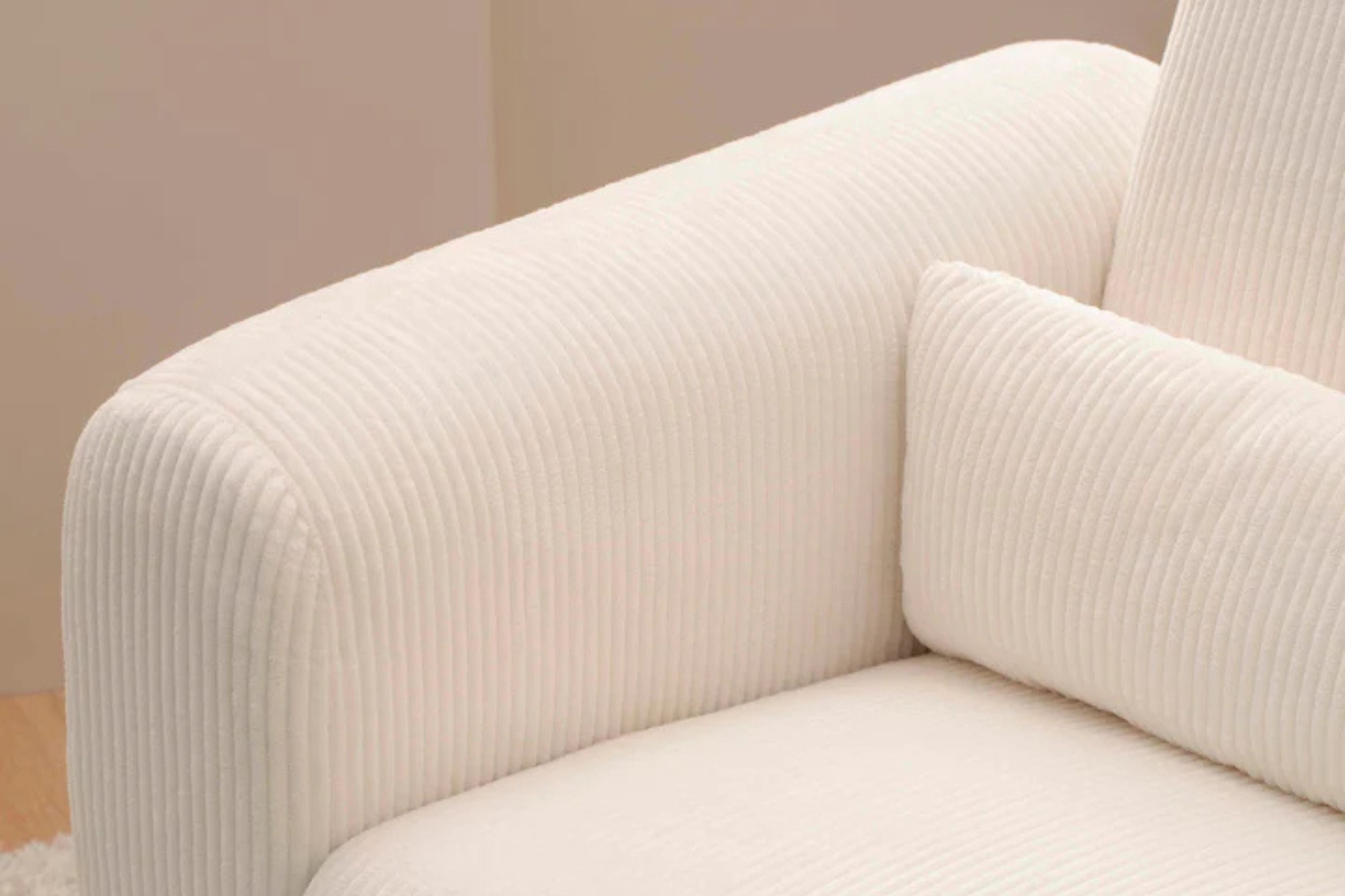 babyletto tuba nursing chair texture#color_luxe-fabric-ivory-corduroy