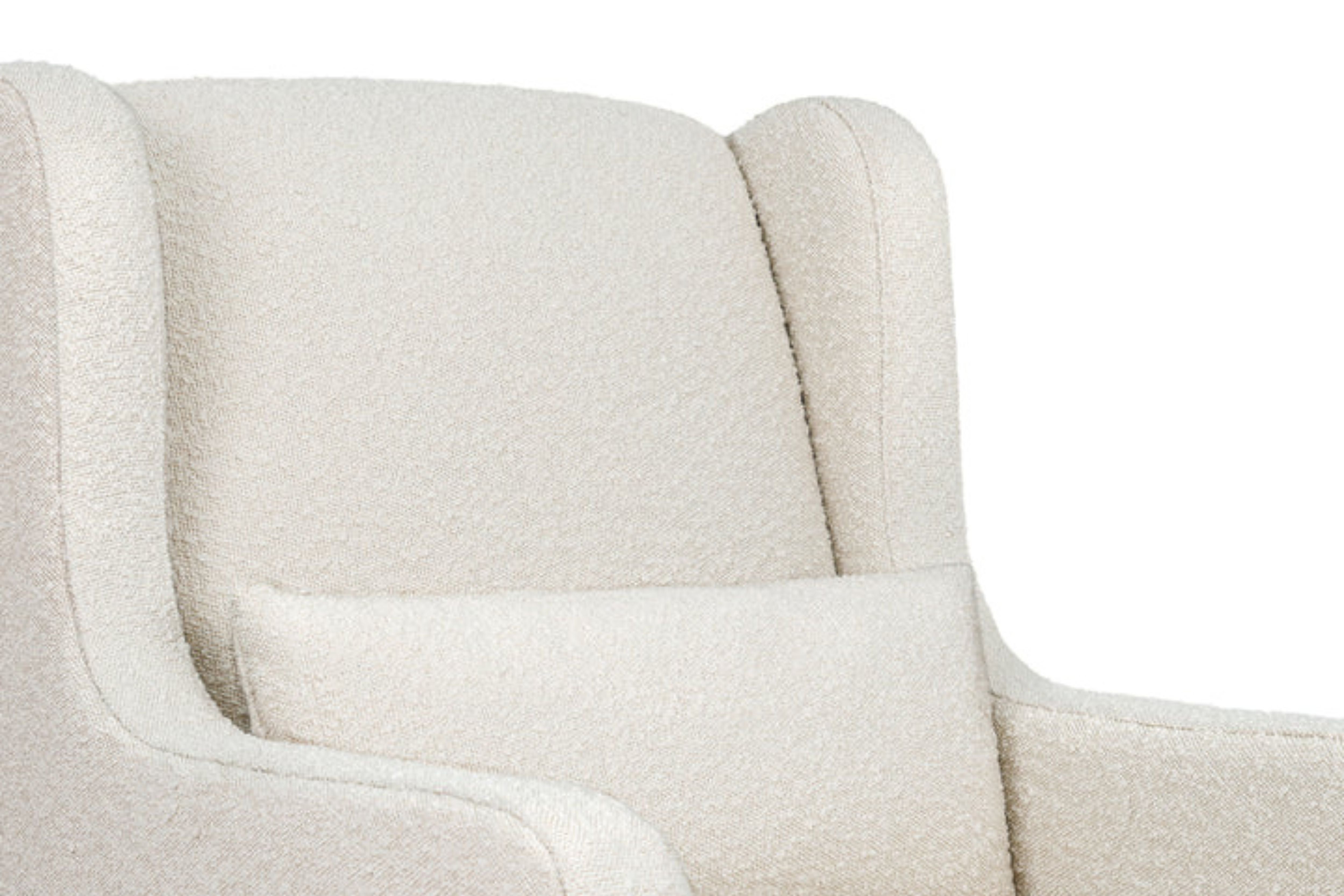 Babyletto wally swivel glider close up of details#color_ivory-boucle