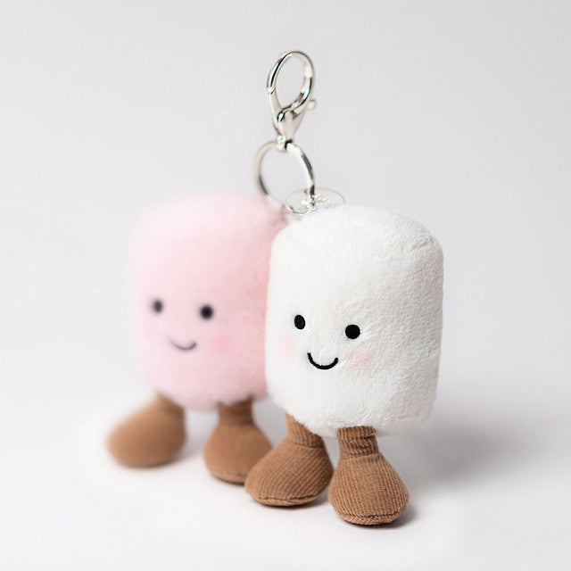 Jellycat Amuseable Pair of Marshmallows Bag Charm zoom into the white marshmallow