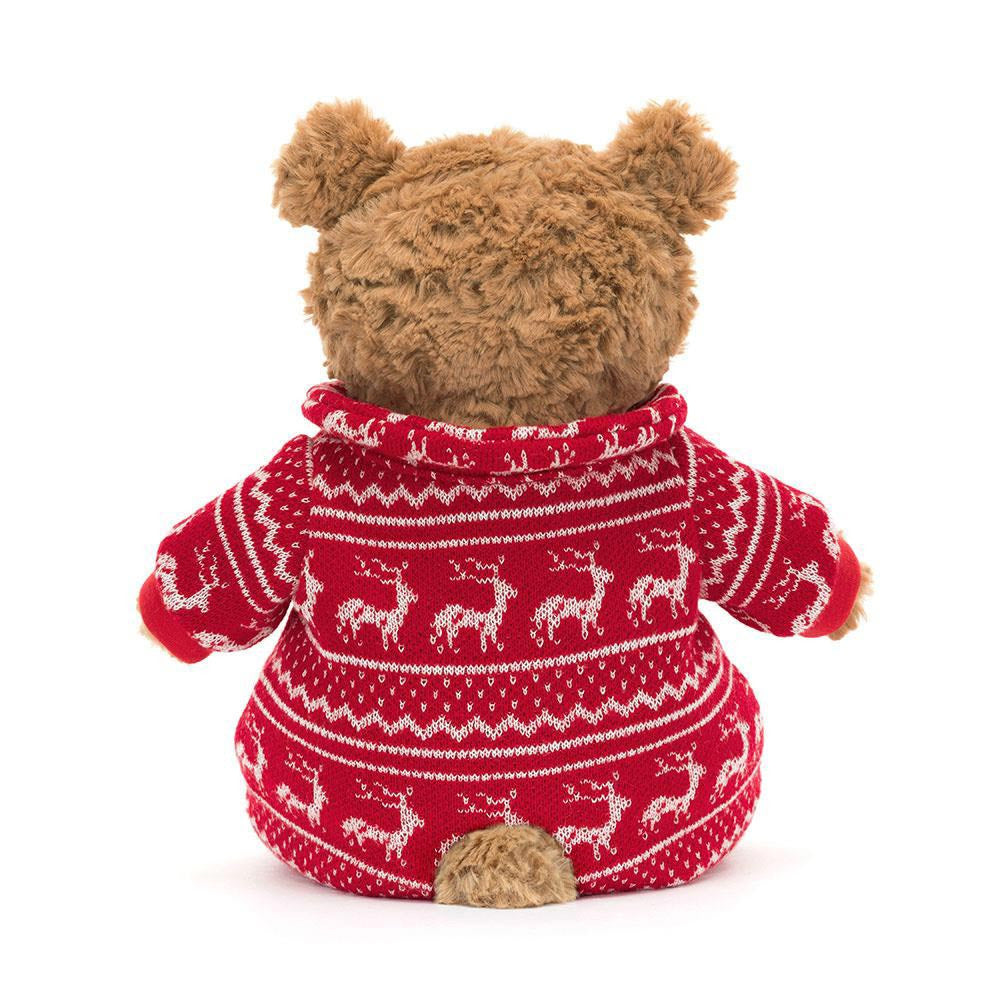 Jellycat Bartholomew Bear Winter Pyjamas Back