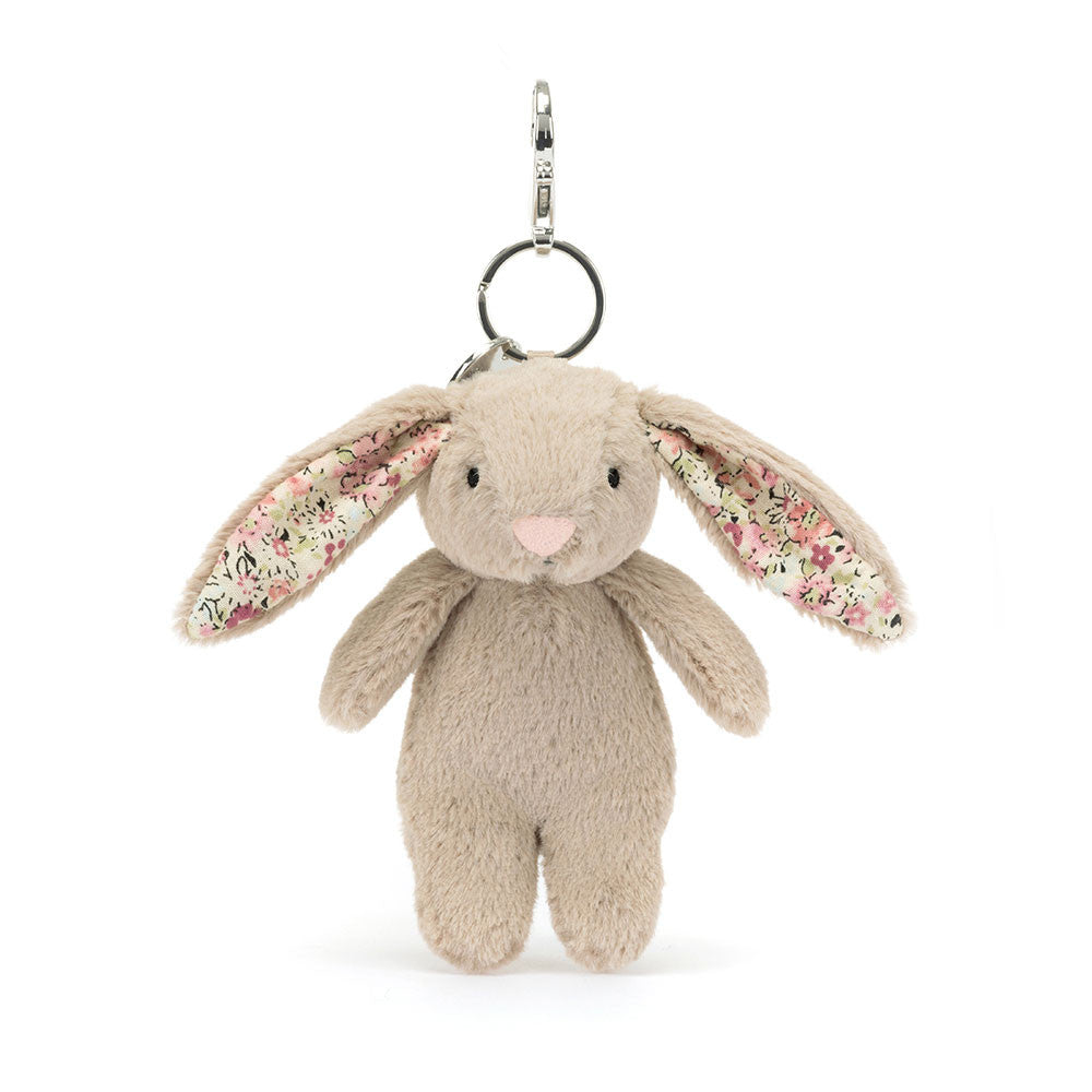 Jellycat Blossom Beige Bunny Bag Charm Front