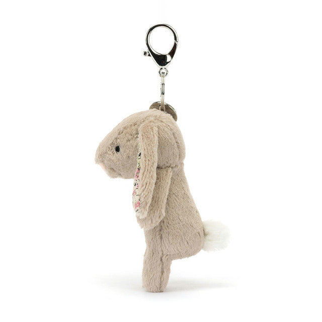 Jellycat Blossom Beige Bunny Bag Charm Side