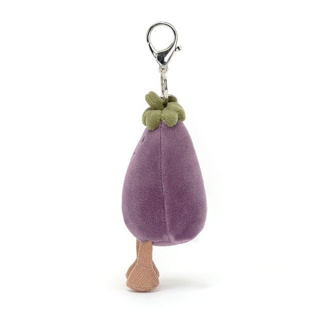 Jellycat Vivacious Aubergine Bag Charm Side