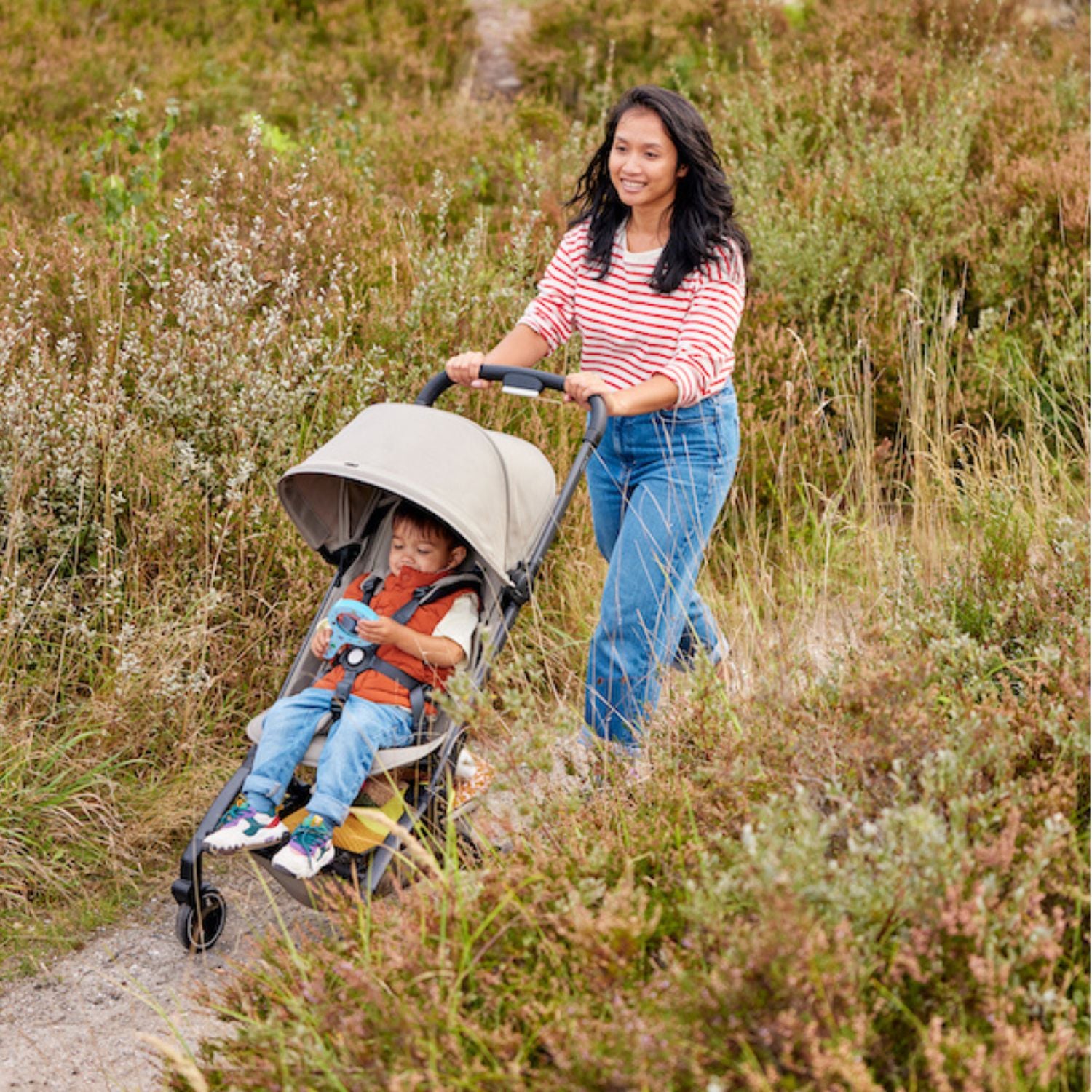 Joolz Aer+ Lightweight Travelsystem Stroller Sandytaupe#color_joolz-sandy-taupe