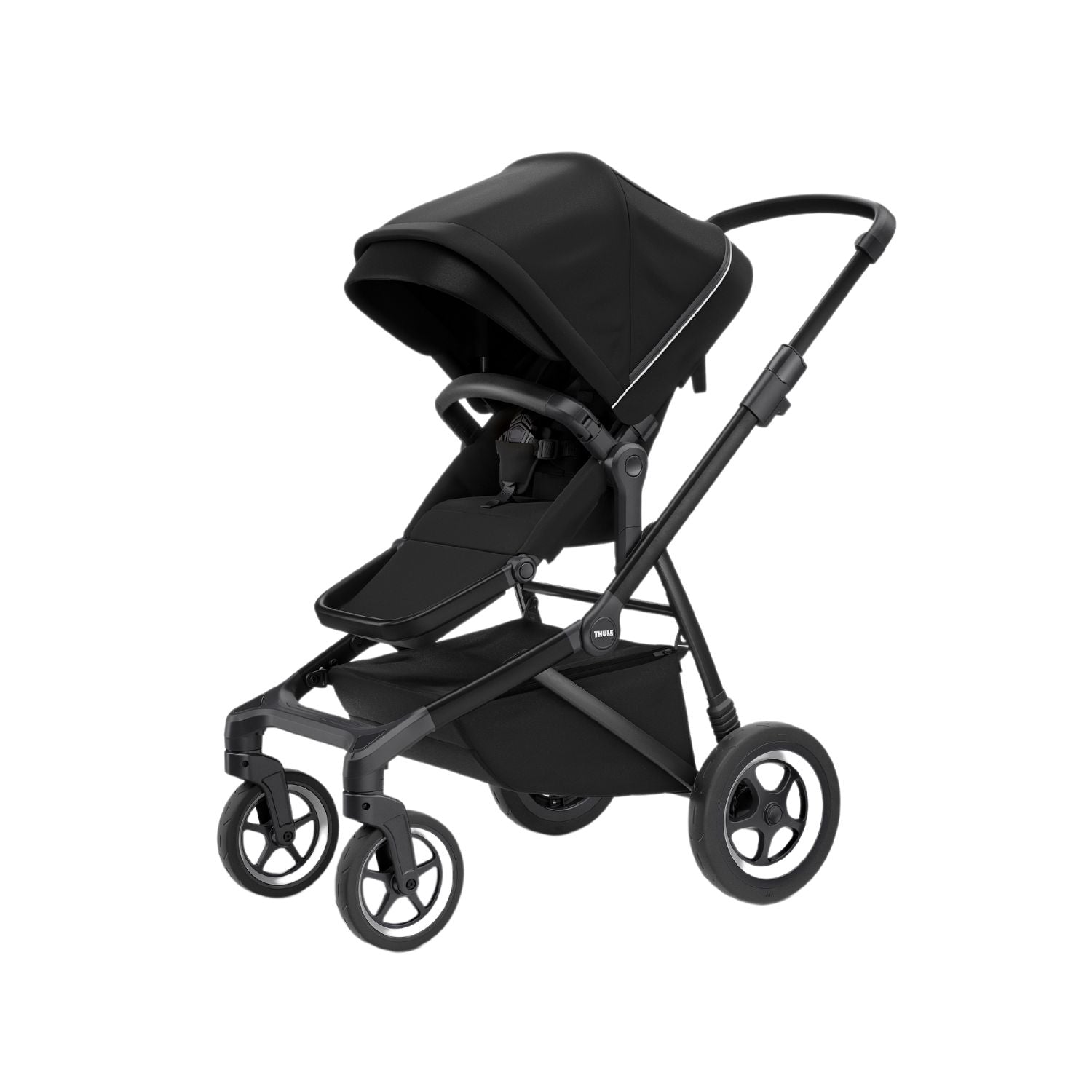 Thule Sleek Convertible Single to Double Urban Stroller Black