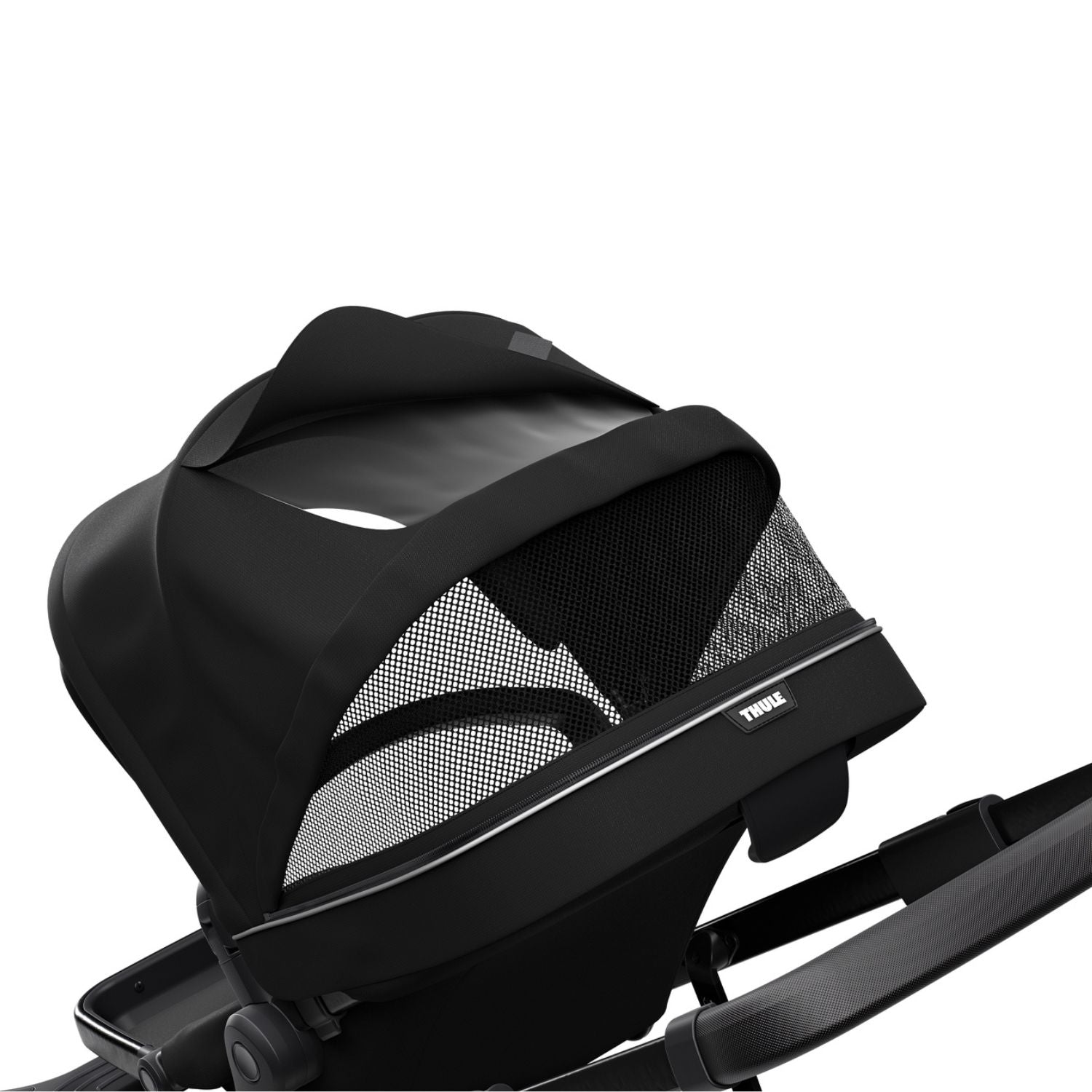 Thule Sleek Convertible Single to Double Urban Stroller Black Canopy