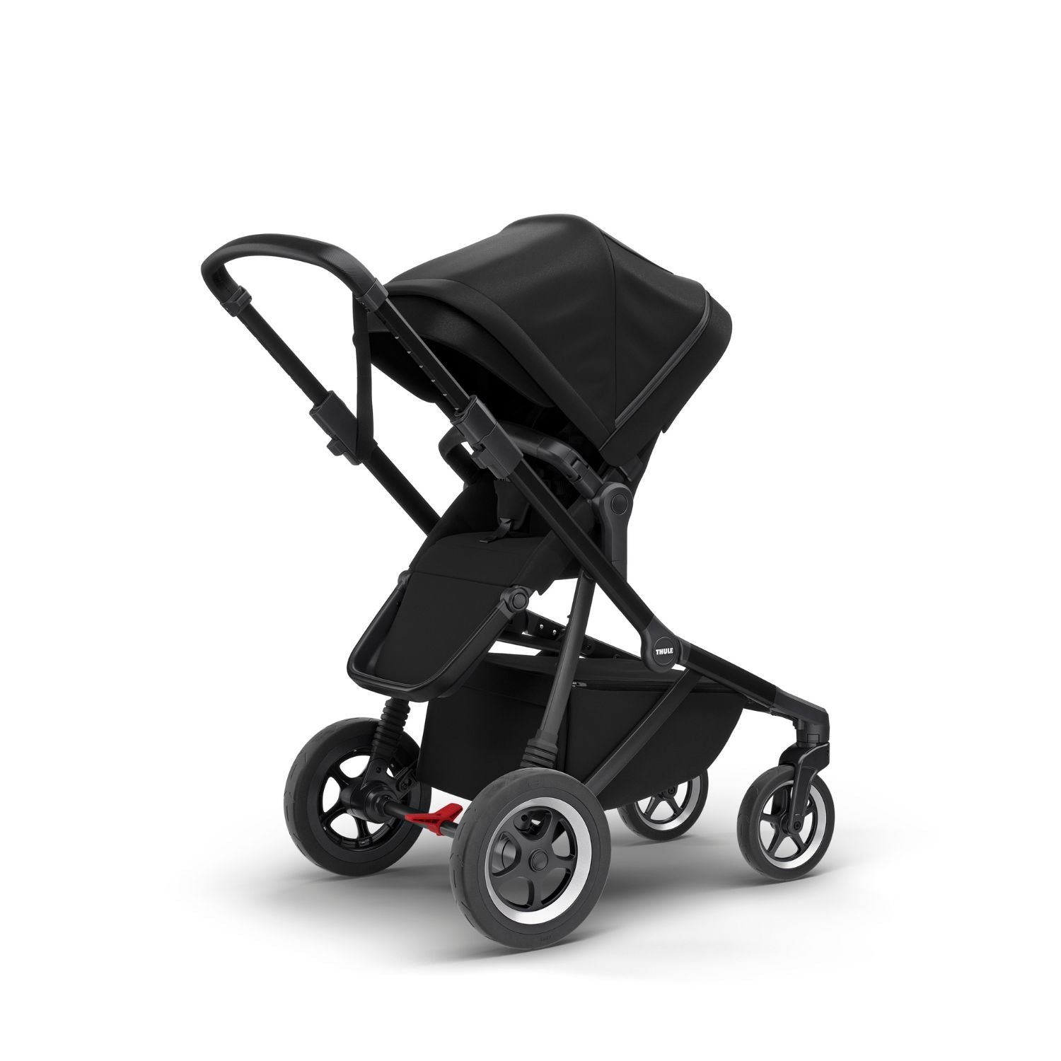 Thule Sleek Convertible Single to Double Urban Stroller Black Reversible seat