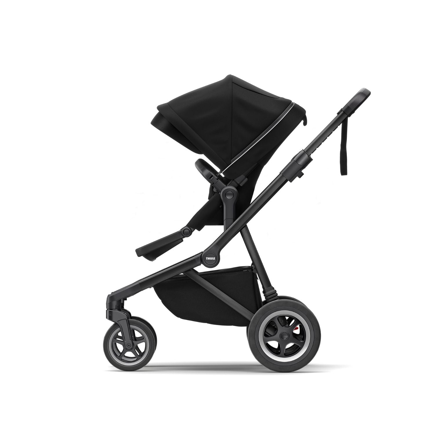 Thule Sleek Convertible Single to Double Urban Stroller Black Side