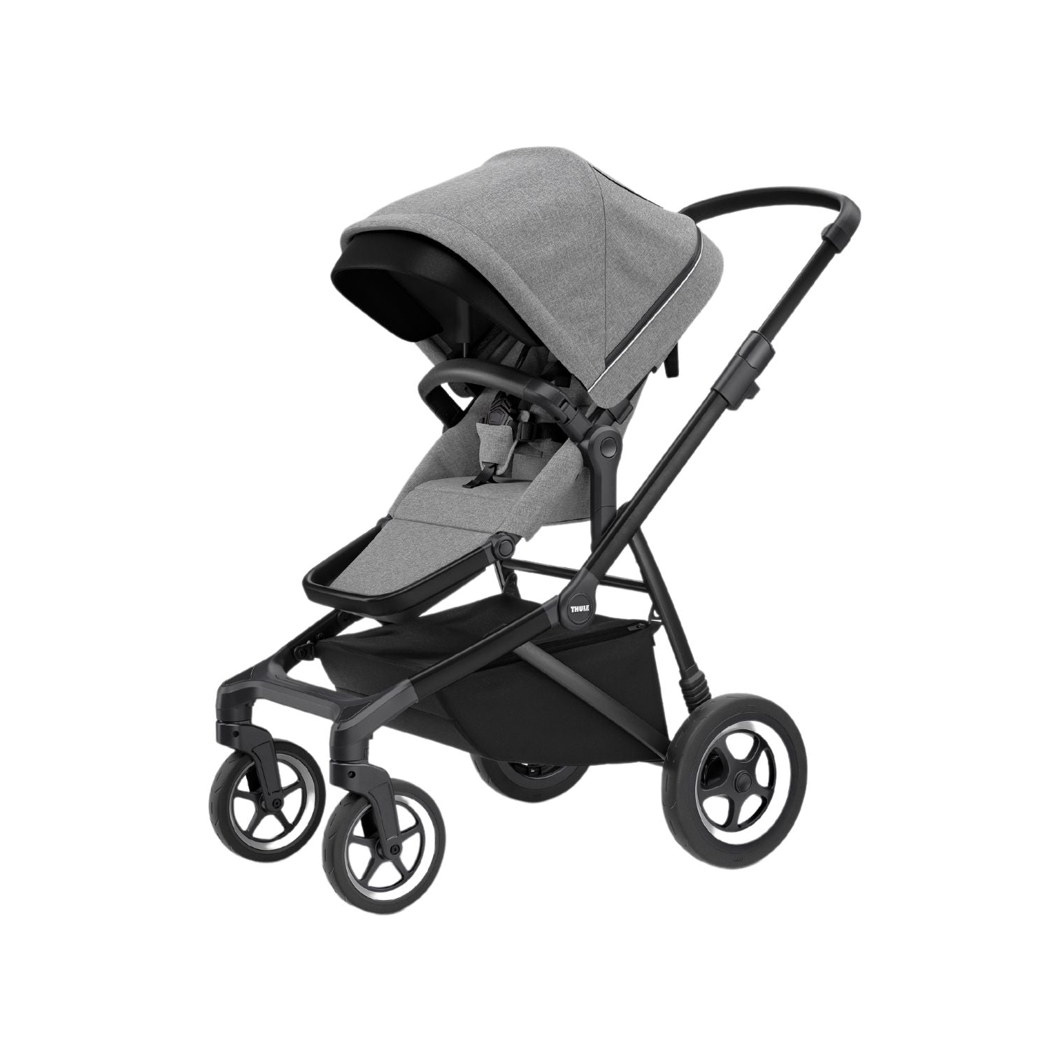 Thule Sleek Convertible Single to Double Urban Stroller Grey