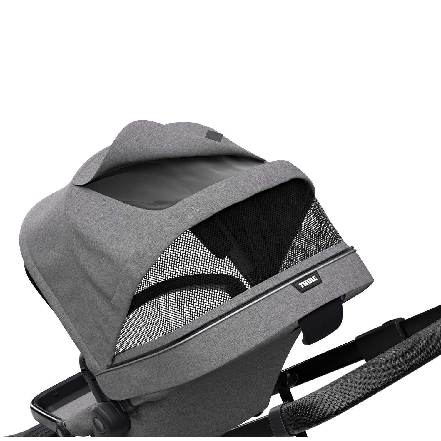 Thule Sleek Convertible Single to Double Urban Stroller Grey Canopy