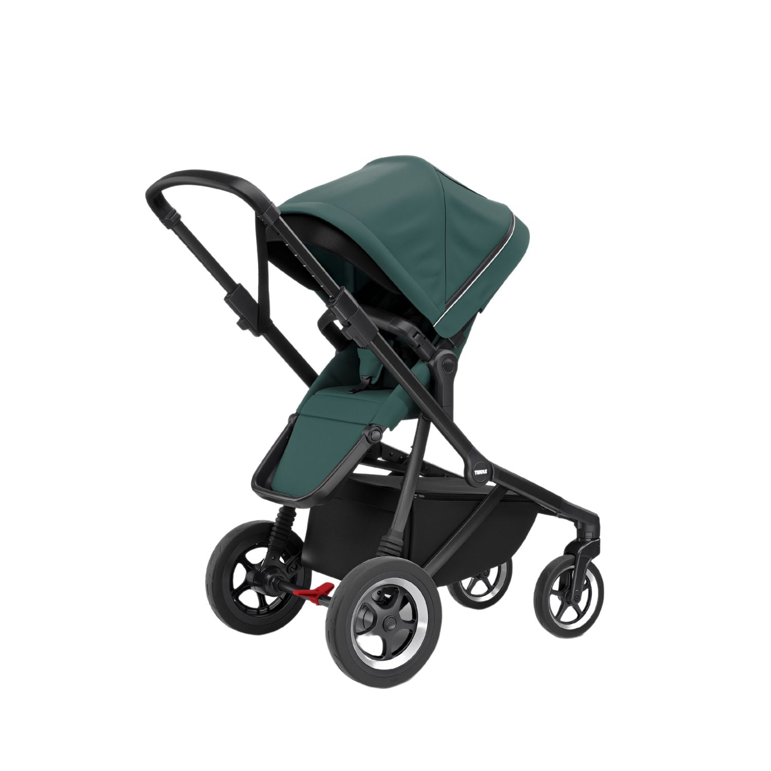 Thule Sleek Convertible Single to Double Urban Stroller MallardGreen Reversible Seat