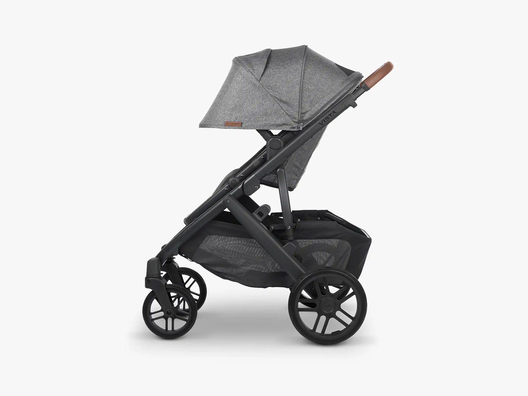 uppababy vista 2 single to double convertible stroller greyson side