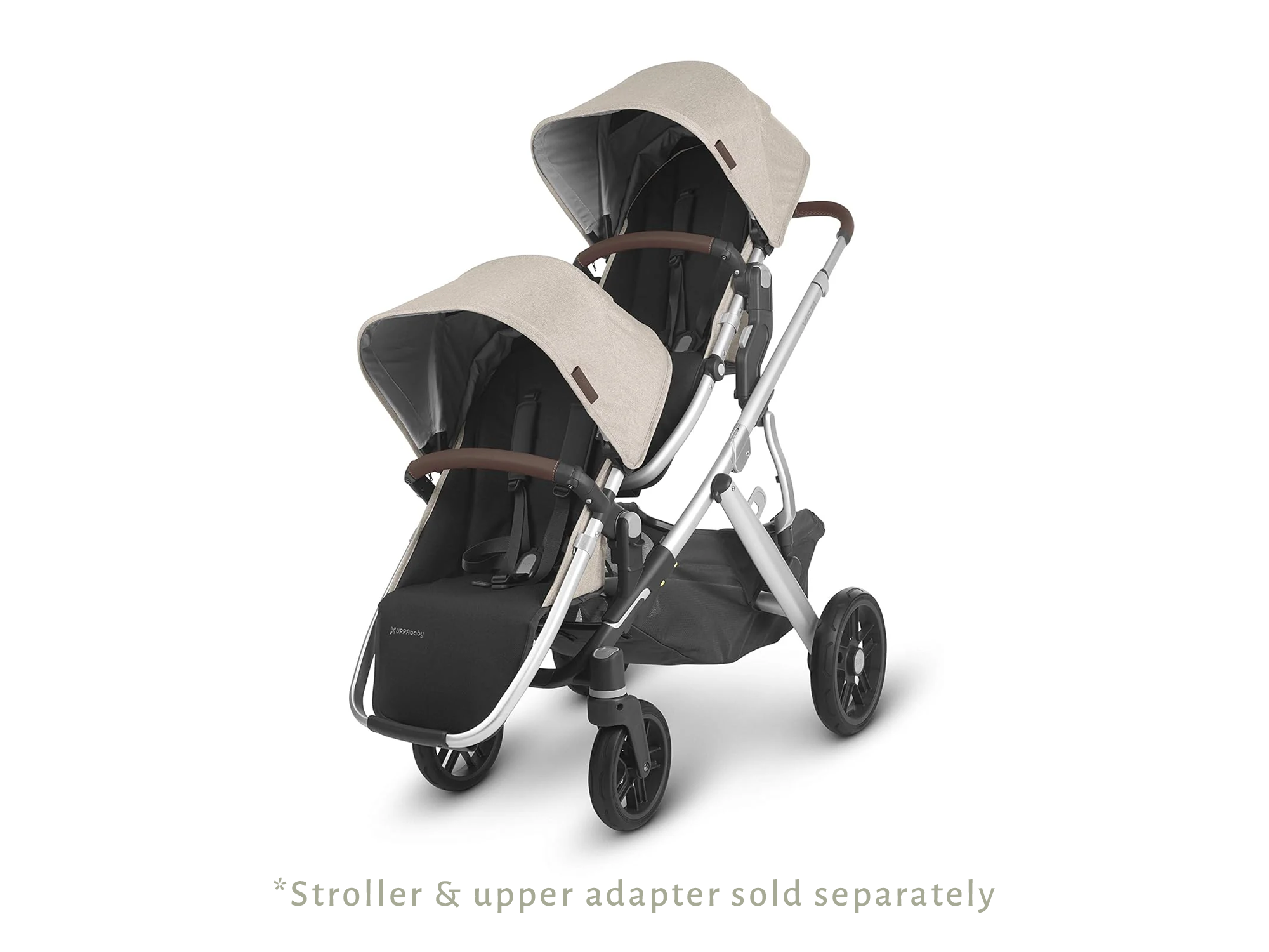 uppababy vista rumbleseat for siblings and twins declan double stroller