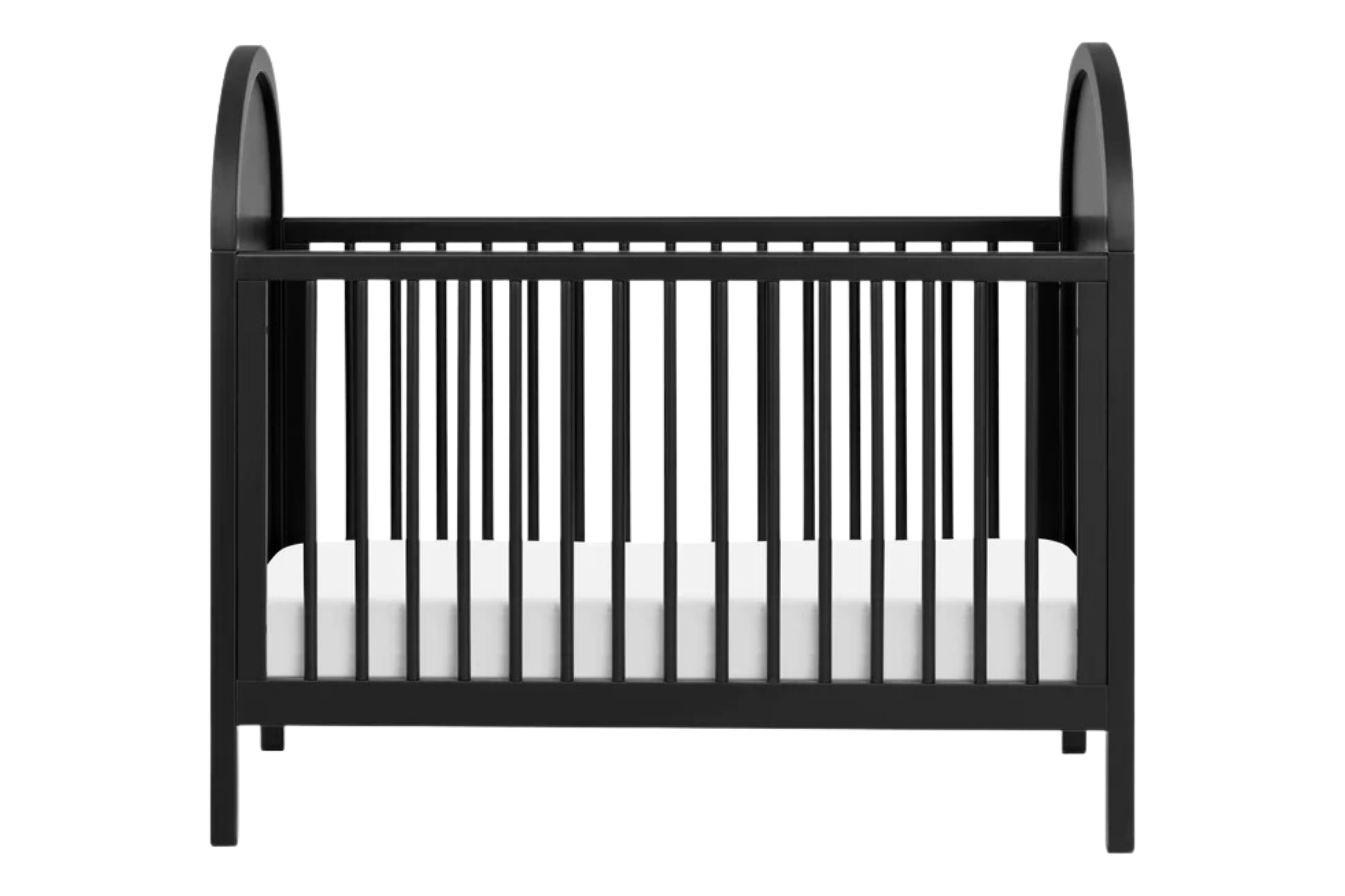 Babyletto Bondi Convertible Crib In Black with natural cane#color_black-with-natural-cane