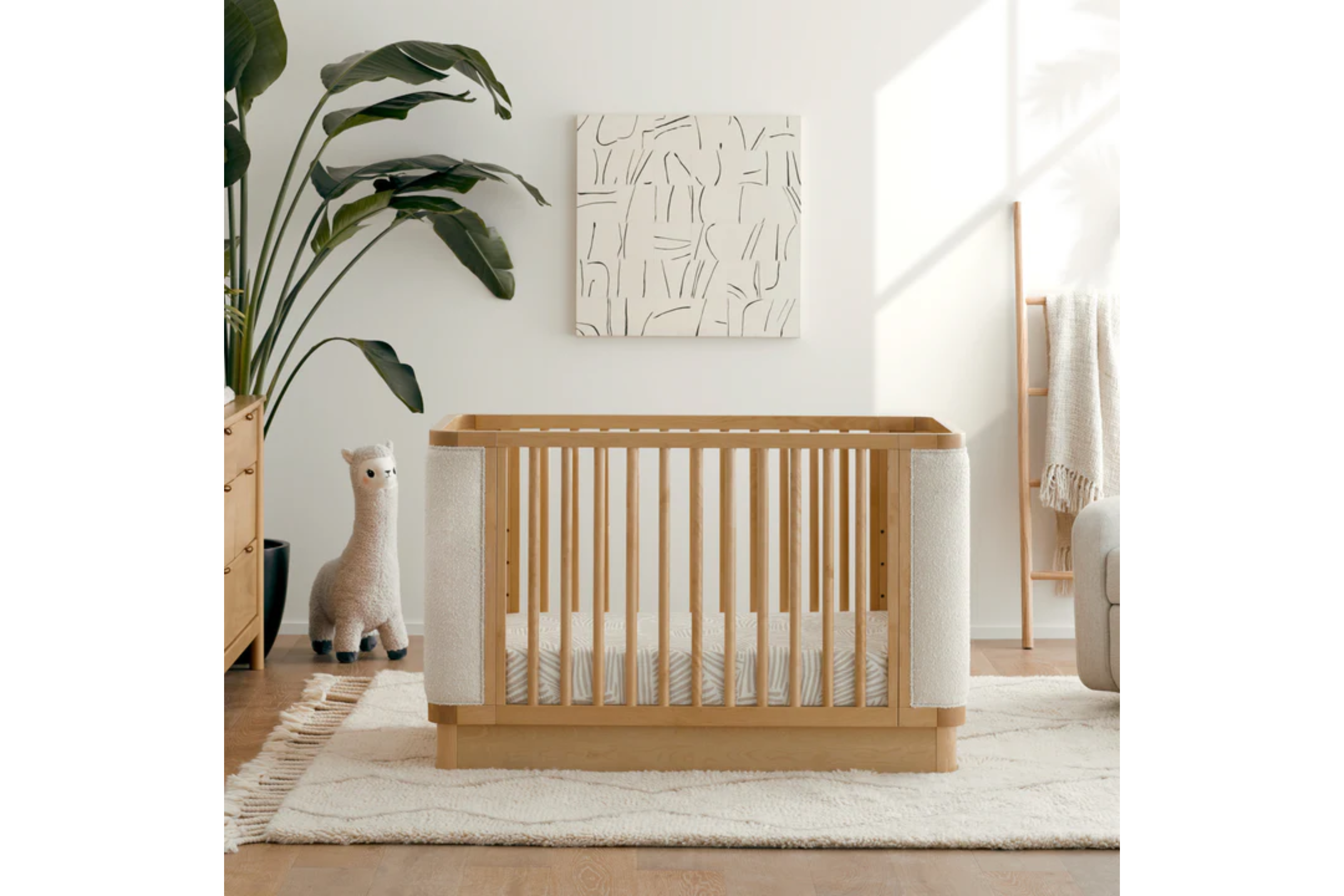 Babyletto Bondi Convertible Crib Honey With Ivory Boucle#colour-honey-with-ivory