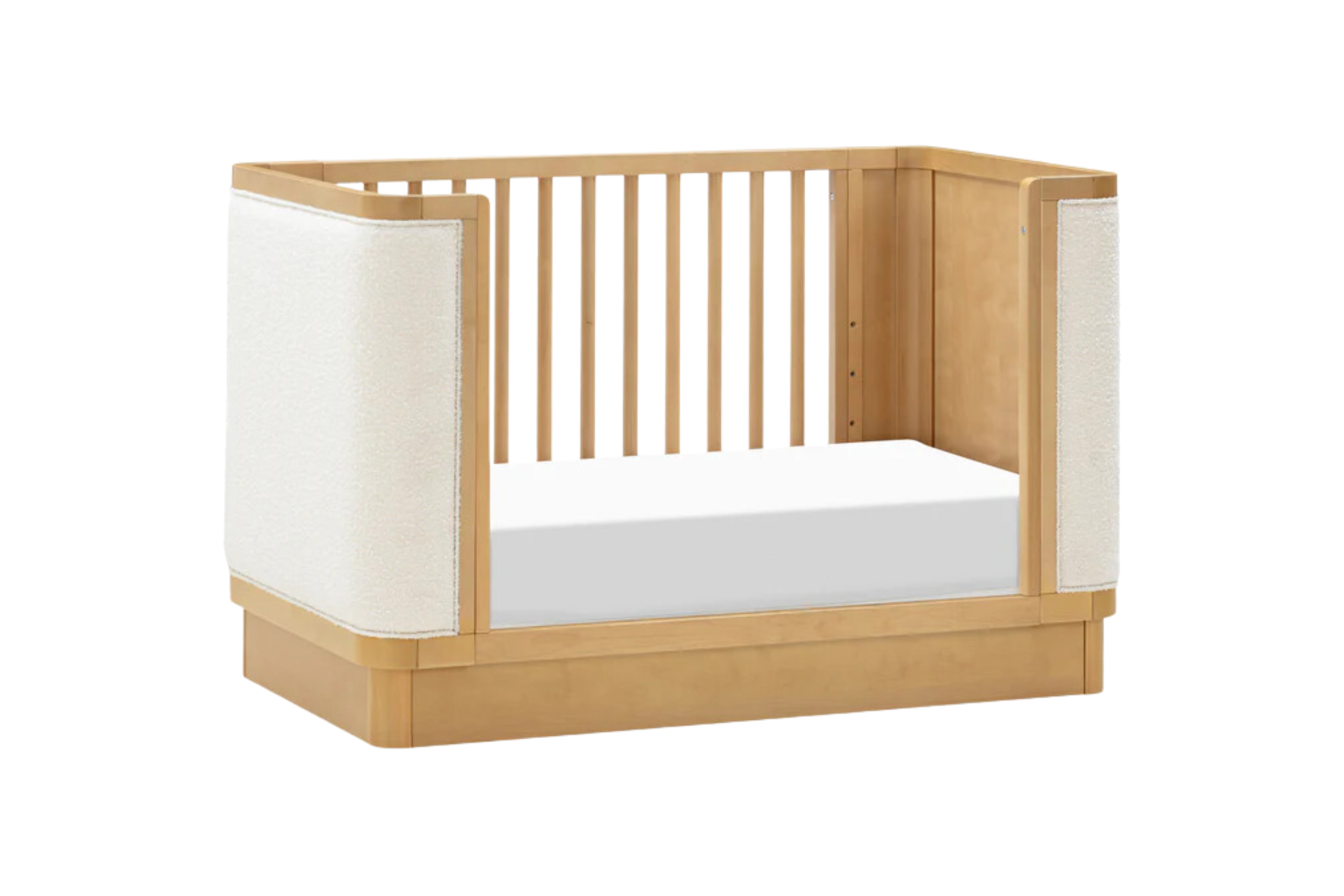 Babyletto Bondi Convertible Crib Honey With Ivory Boucle#colour-honey-with-ivory