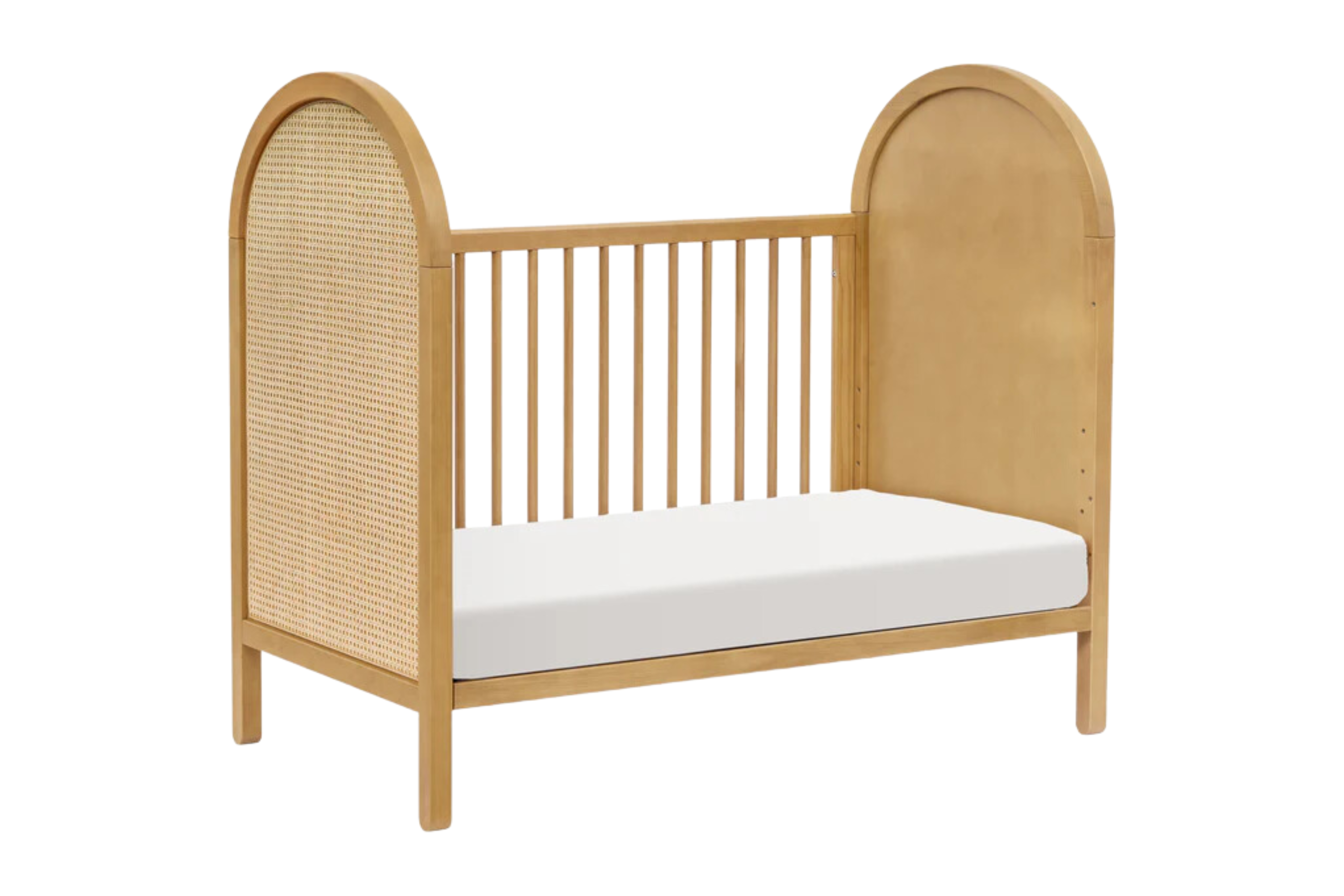 Babyletto Bondi Convertible Crib In Honey with natural cane#color_honey-with-natural-cane