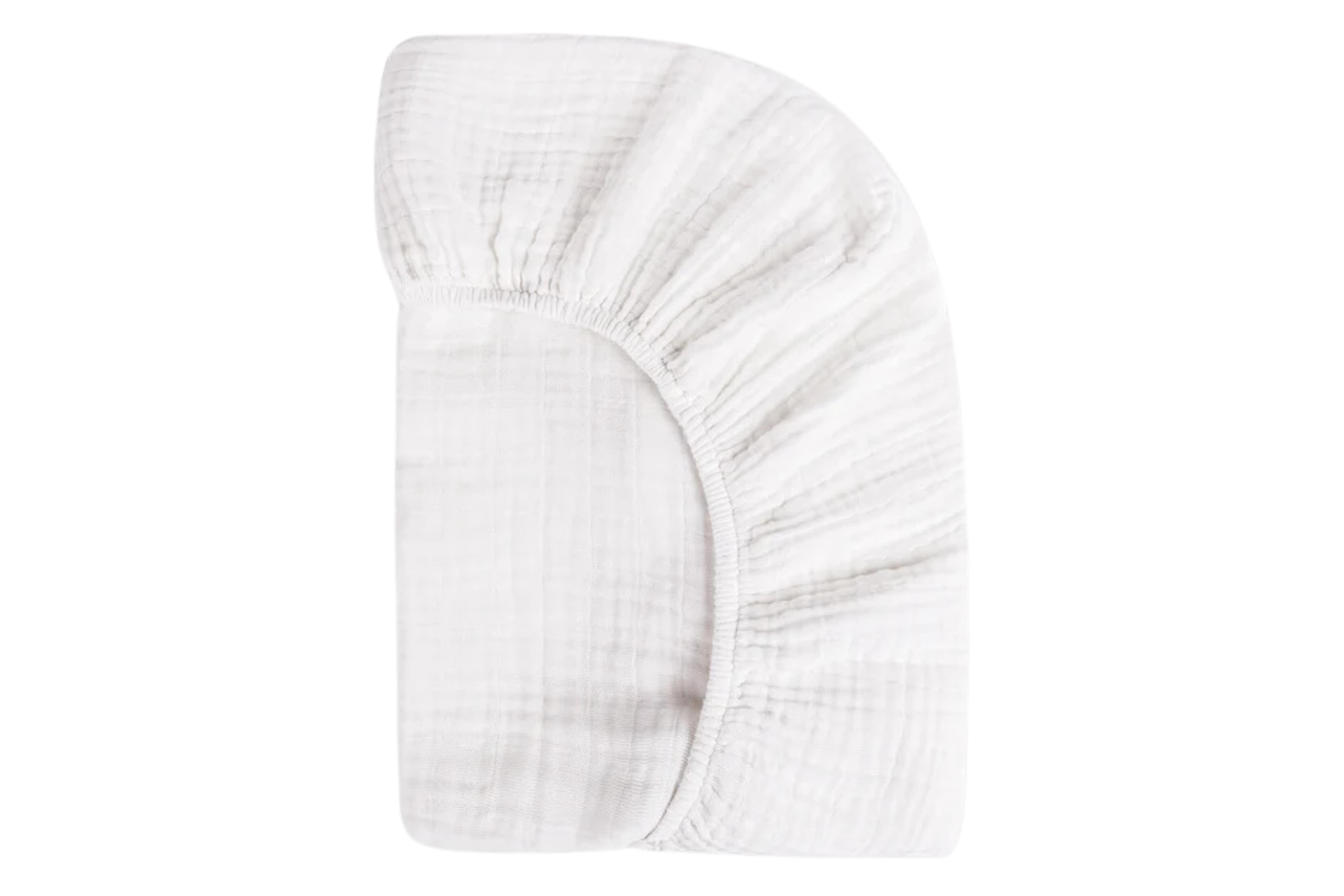 Babyletto Organic Muslin Cotton Baby Cot Sheet White