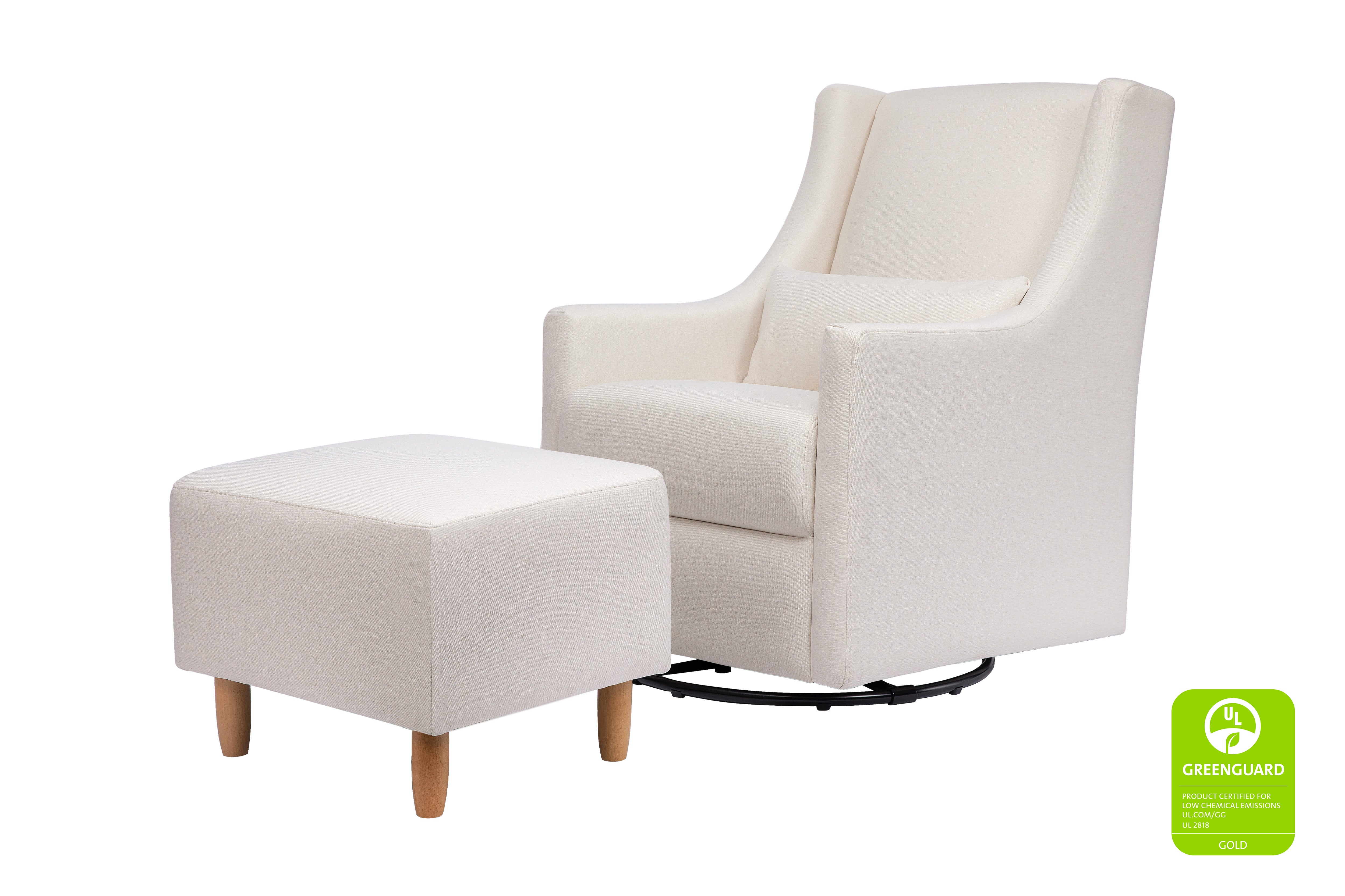 babyletto toco nursing chair with ottoman#color_performance-cream-eco-weave