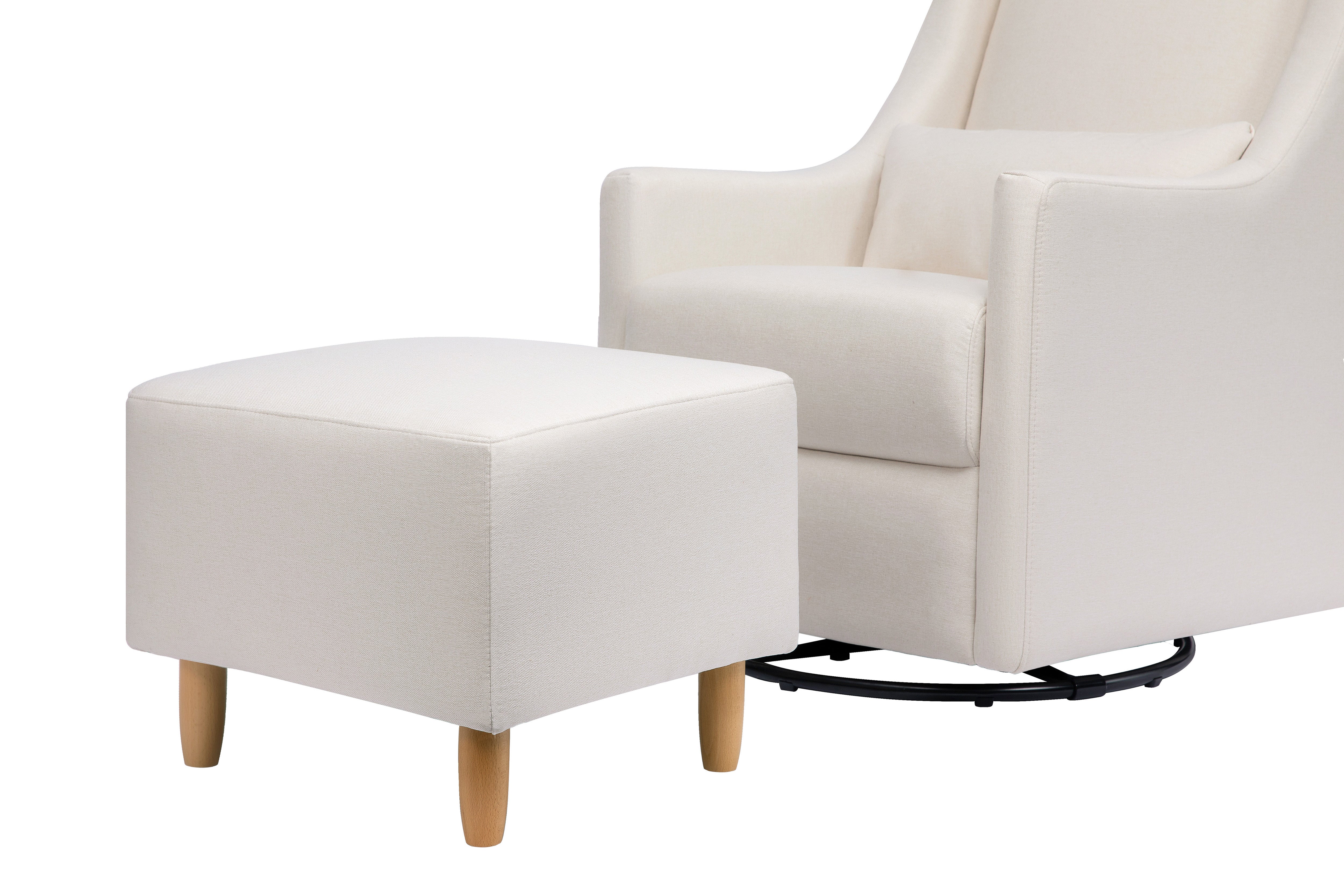 Babyletto Toco Glider Ottoman Performance Cream Eco Weave