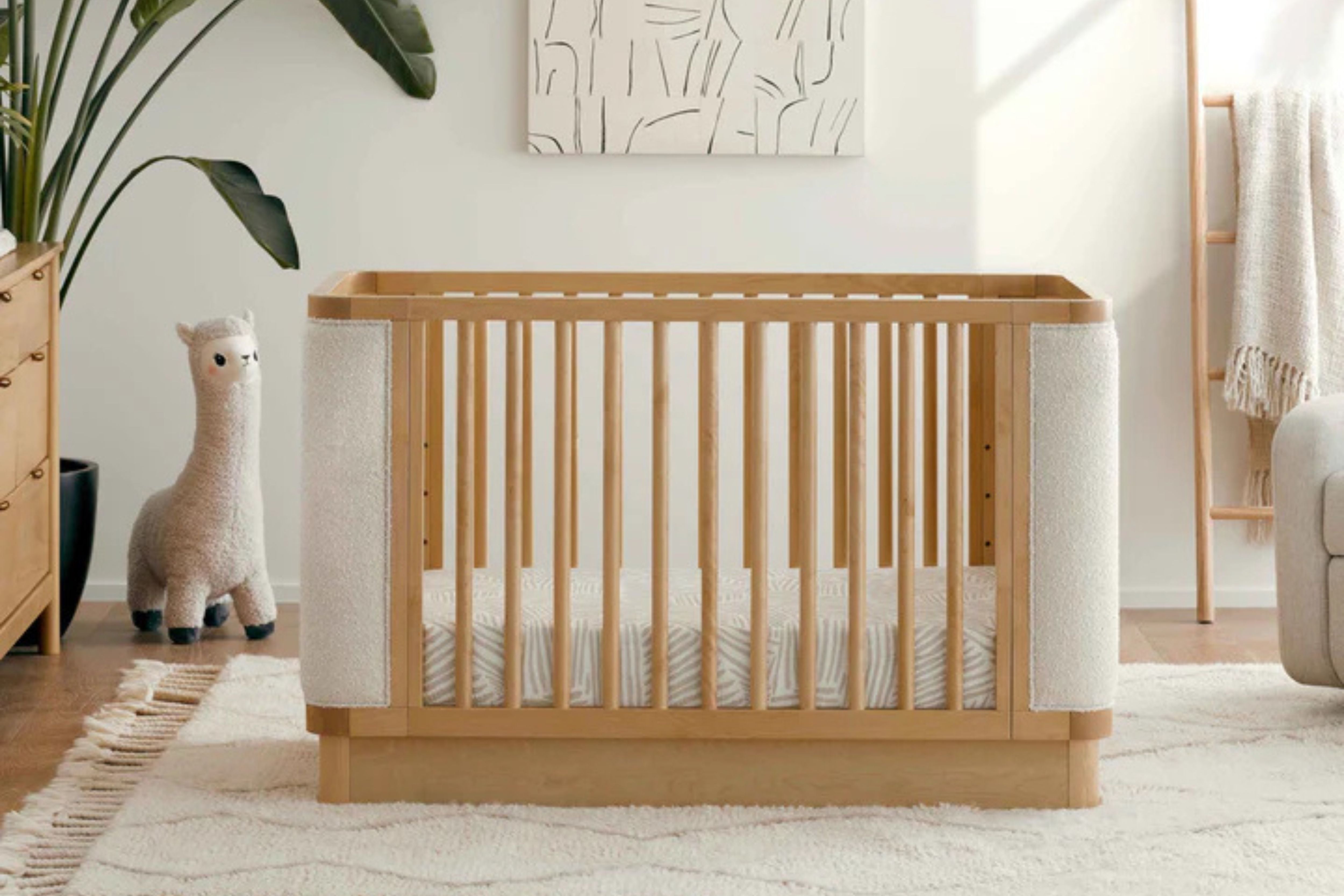 Babyletto Bondi Convertible Crib Honey With Ivory Boucle#colour-honey-with-ivory