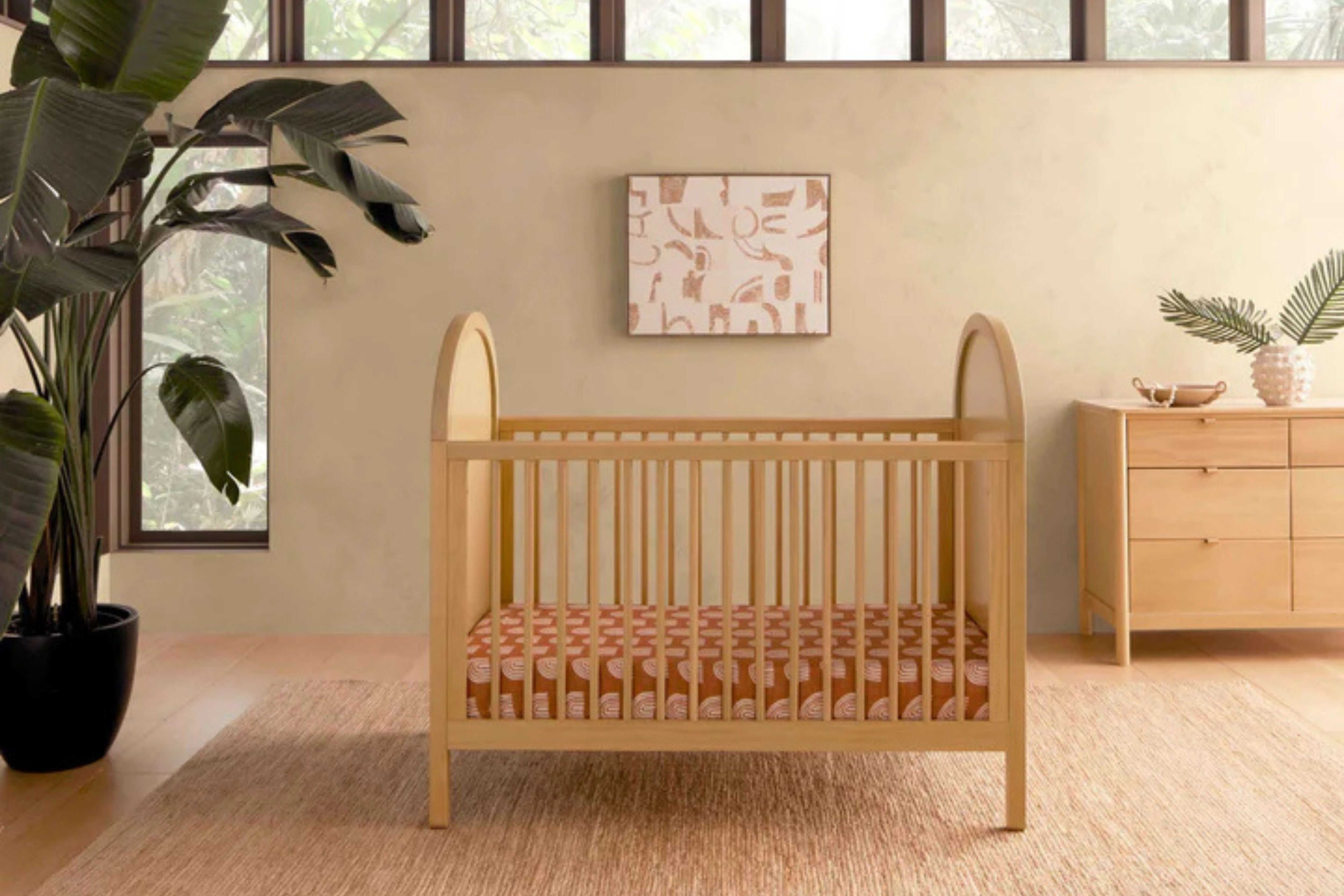 Babyletto Bondi Convertible Crib In Honey with natural cane#color_honey-with-natural-cane