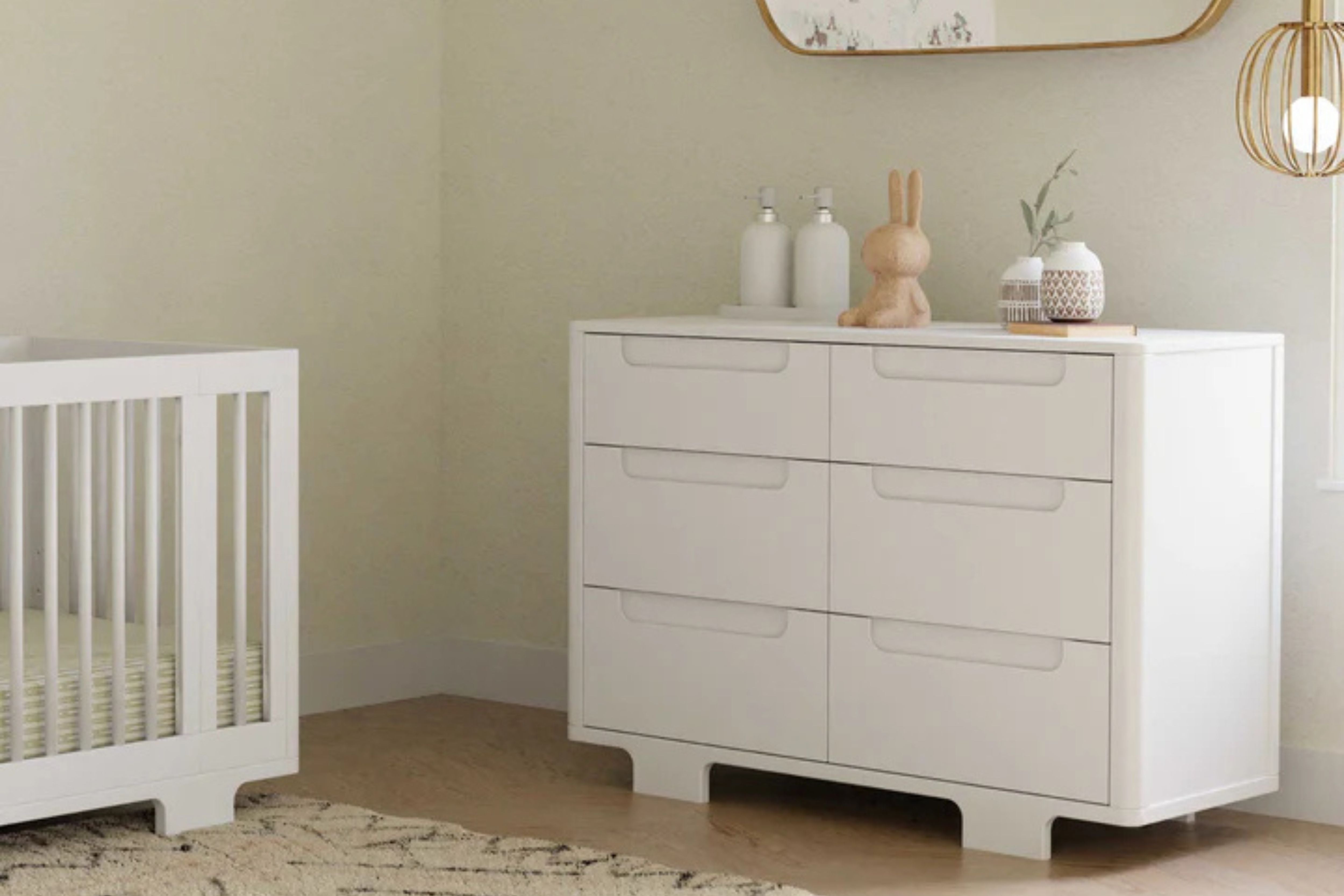 Babyletto Yuzu 6-Drawer Dresser White#color_white