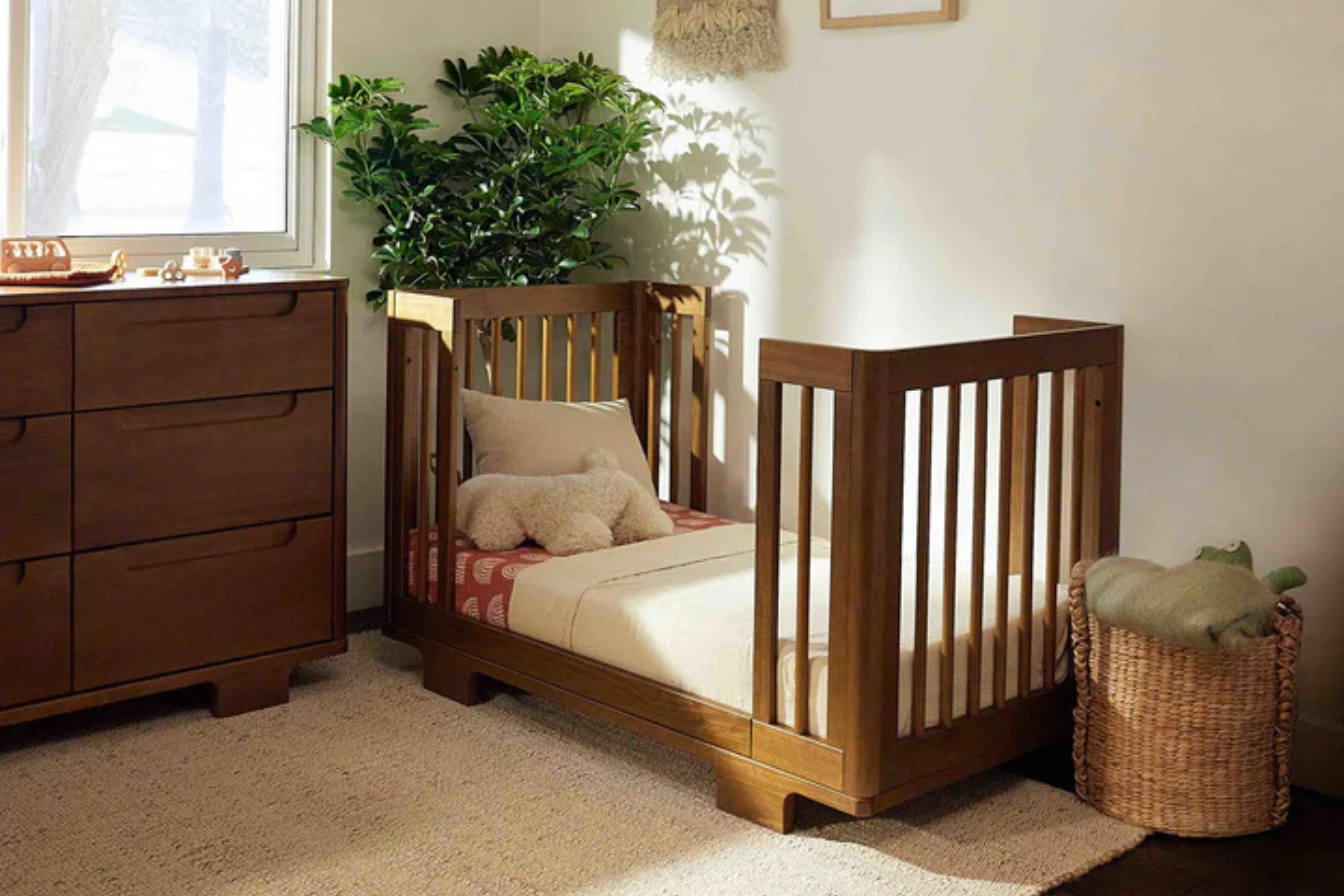 Babyletto Yuzu 8-in-1 Convertible Crib Walnut junior bed configuration#color_walnut