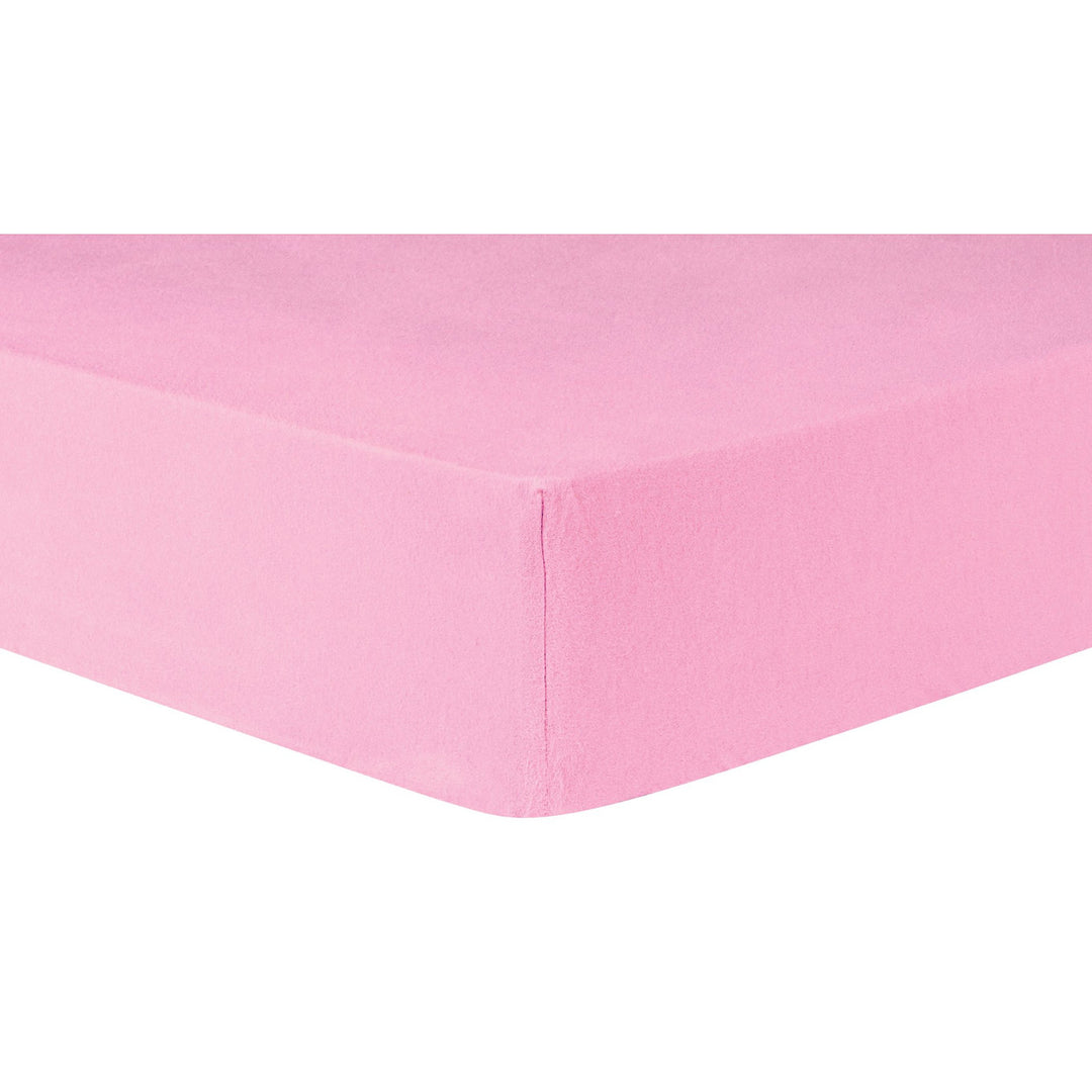 Trend Lab Pink Cotton Flannel Fitted Crib Sheet